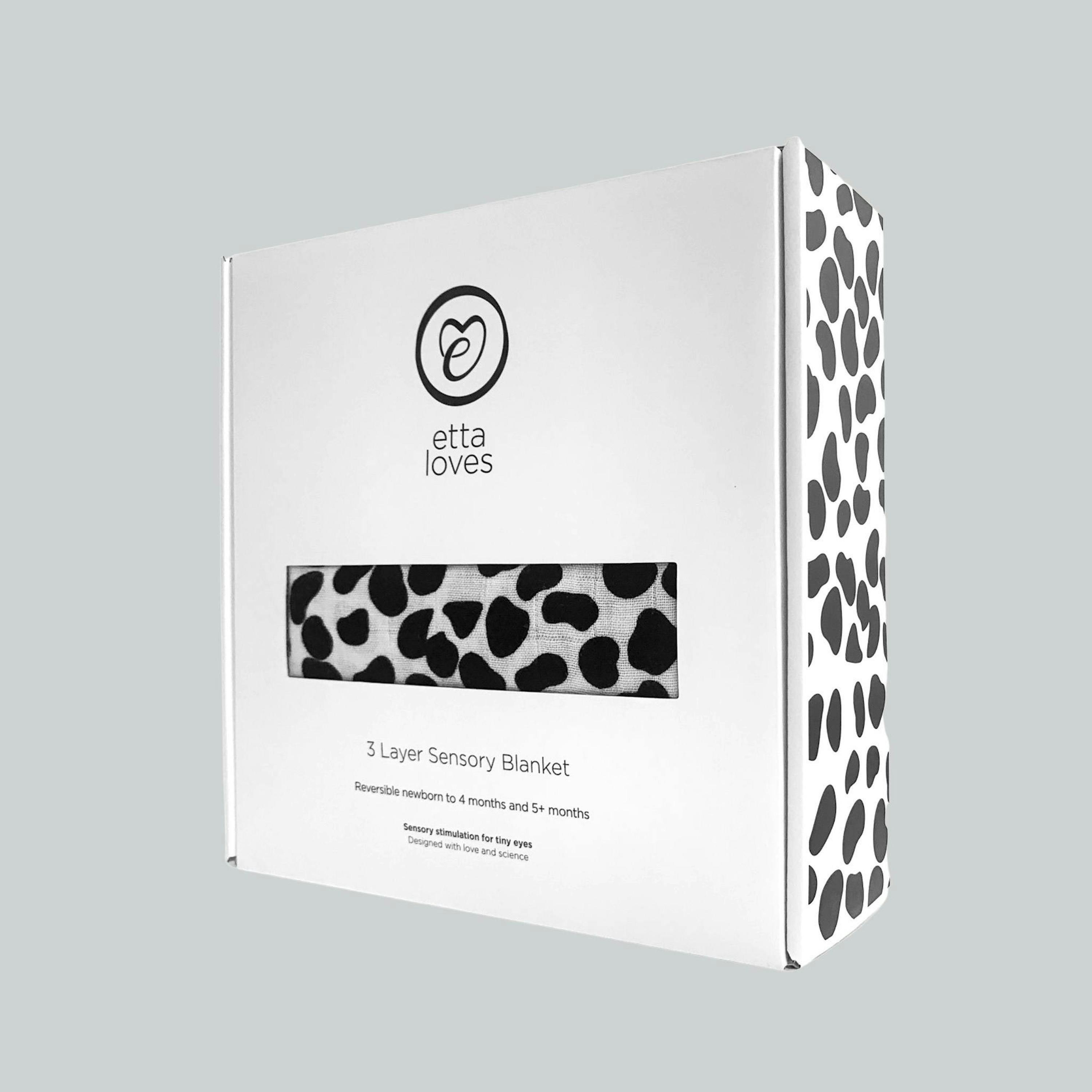 ANIMAL PRINT MUSLIN BLANKET - reversible - birth to 12 months , view 3 of 4