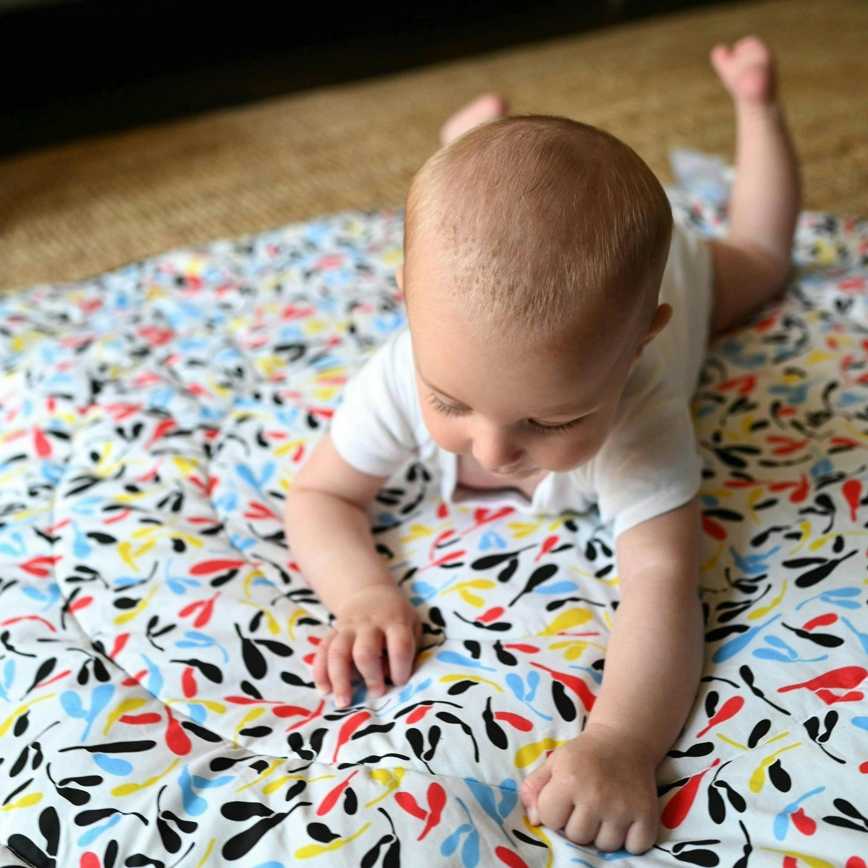 PLANT PRINT REVERSIBLE PLAYMAT - birth to 12 months , view 5 of 6