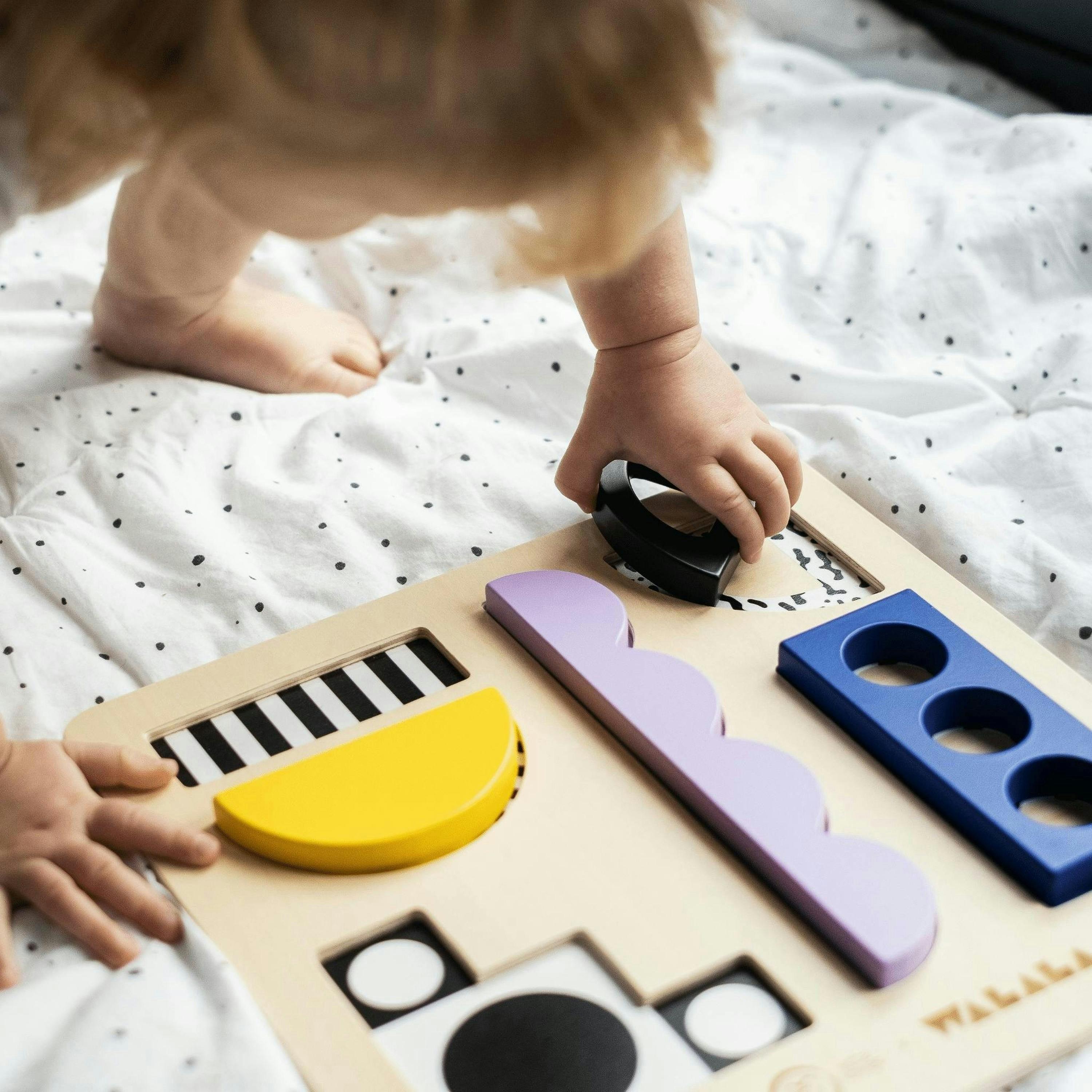 WOODEN PUZZLE BOARD - Suitable from 12 months onwards , view 2 of 6