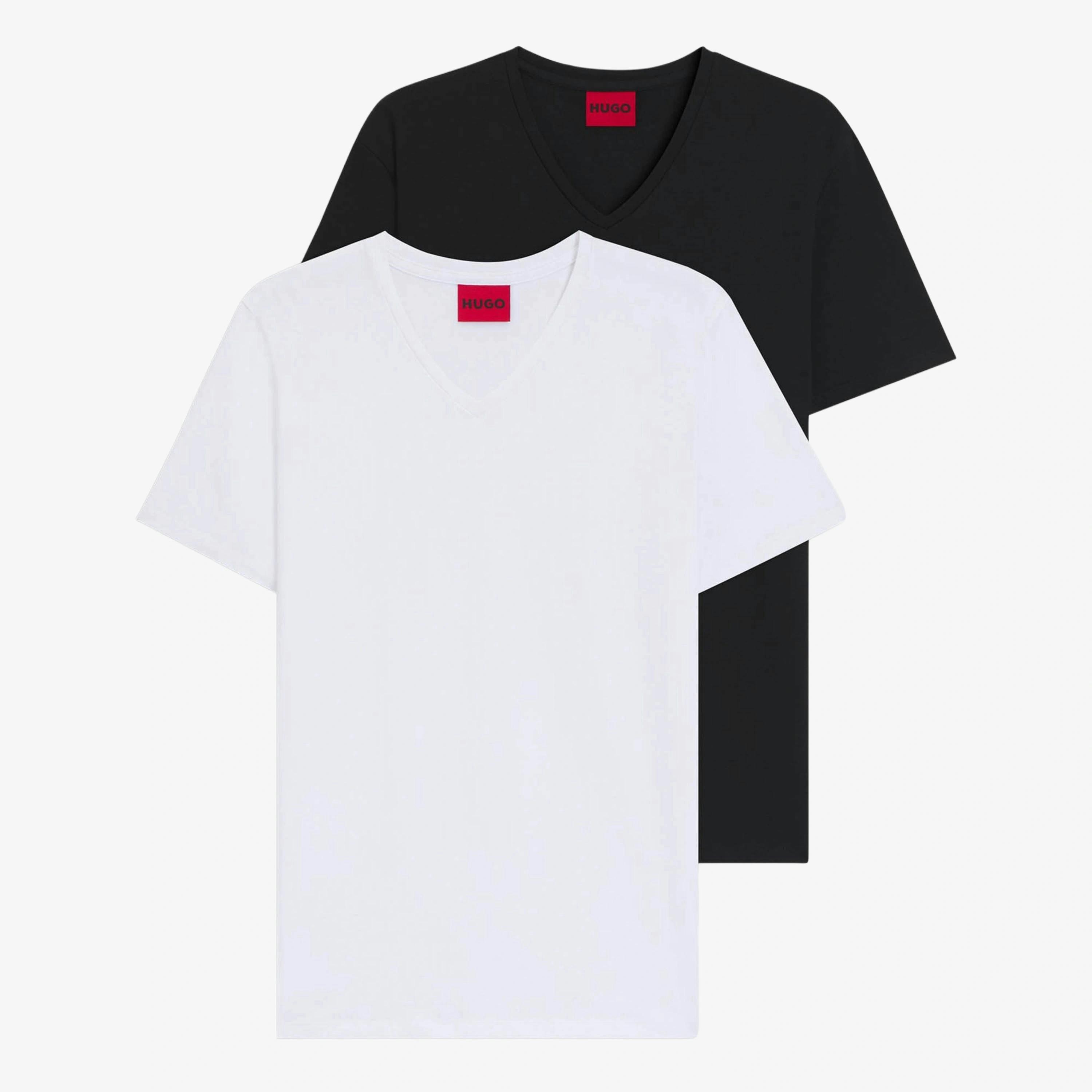 Hugo Boss V-Neck T-Shirt  in White , view 3 of 5