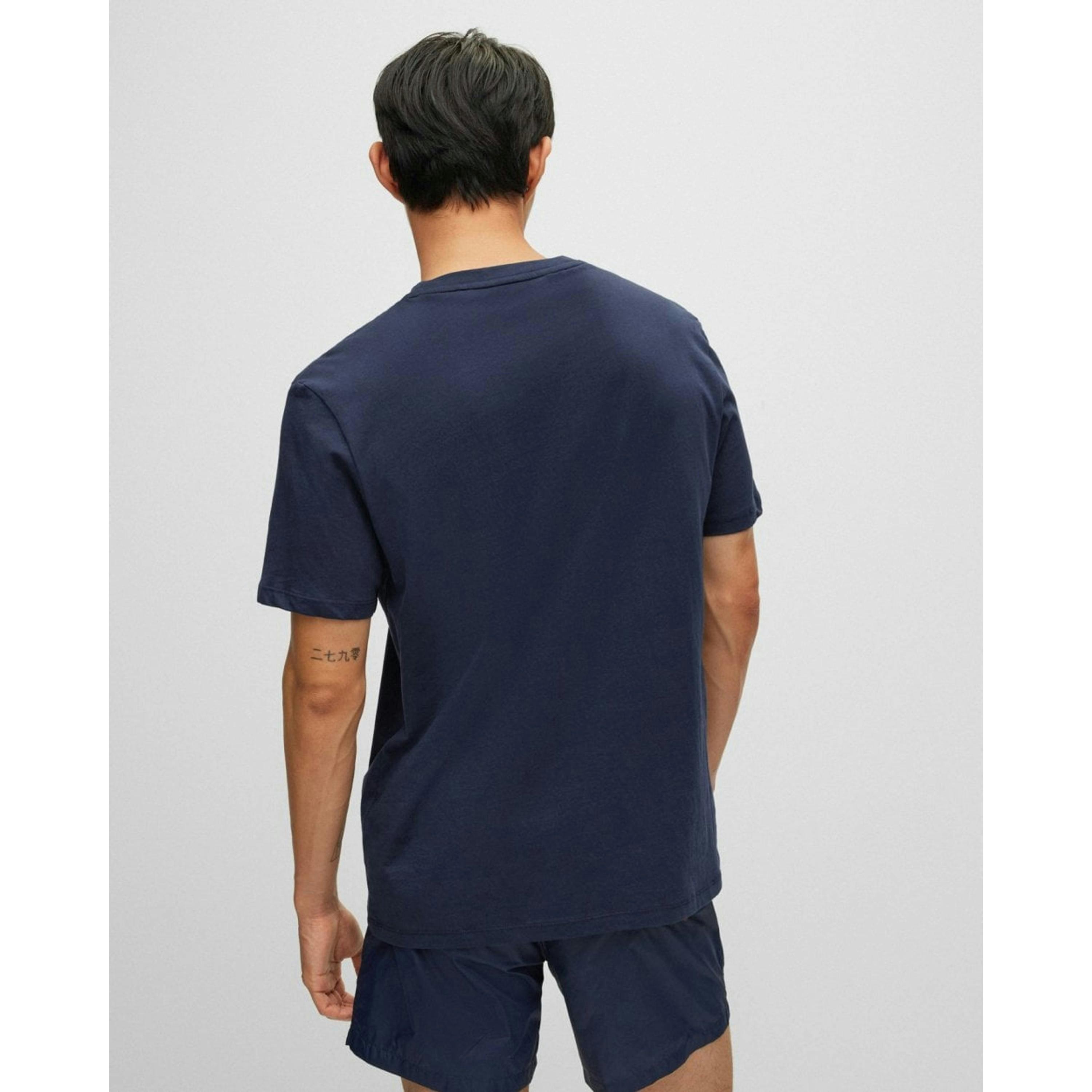 Hugo Boss Logo Print T-Shirt  in Blue , view 2 of 4