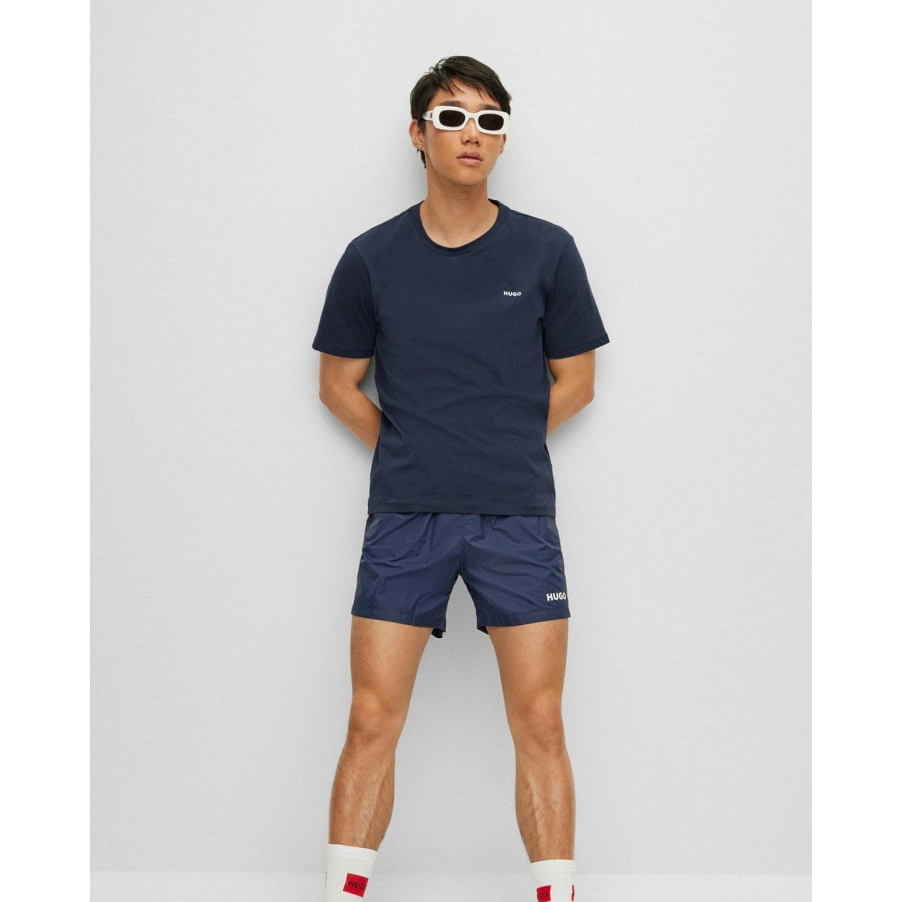 Hugo Boss Logo Print T-Shirt  in Blue , view 3 of 4