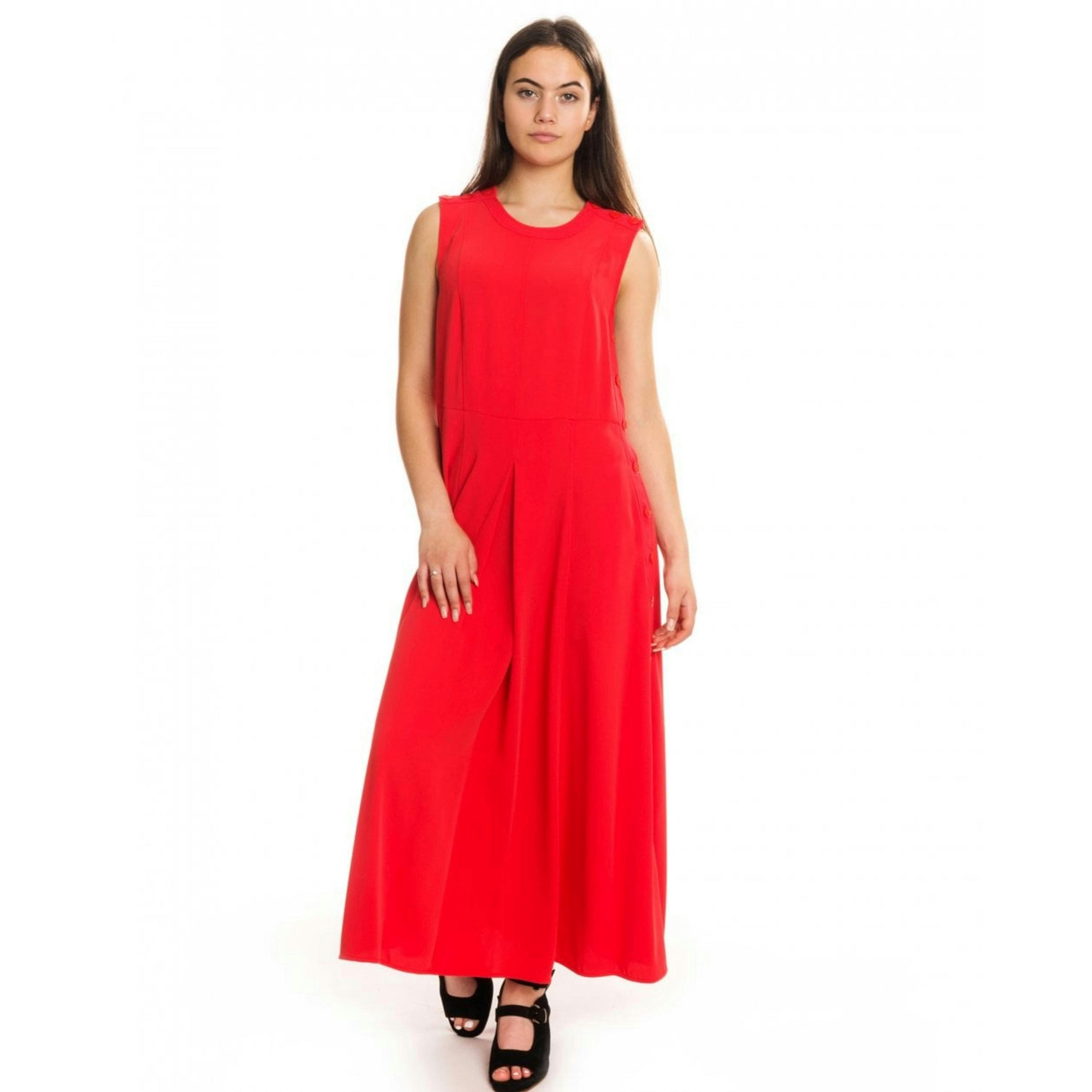 Calvin Klein Twill Dress  in Red , view 1 of 6