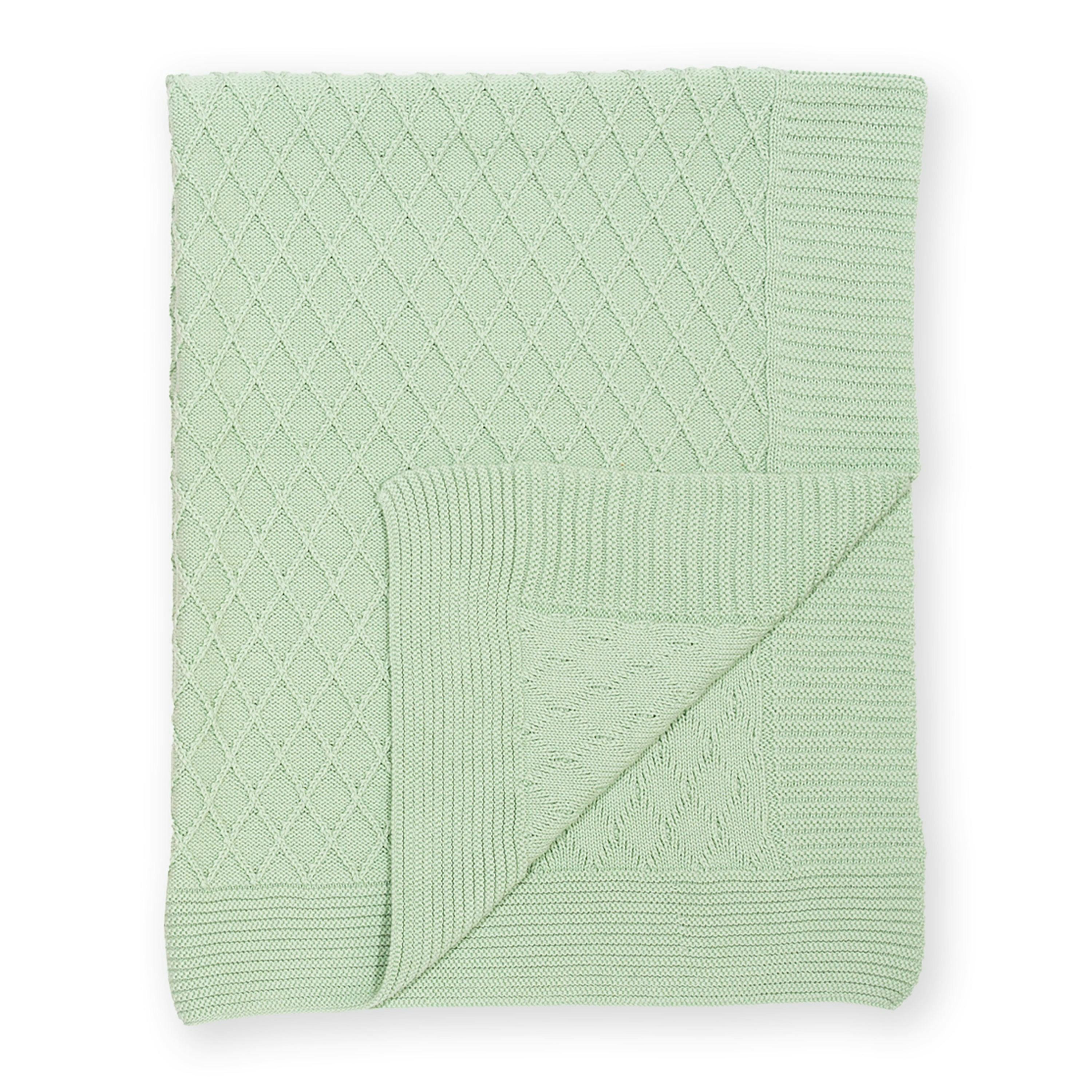 Baby Diamond Organic Blanket Soft Sage , view 1 of 2