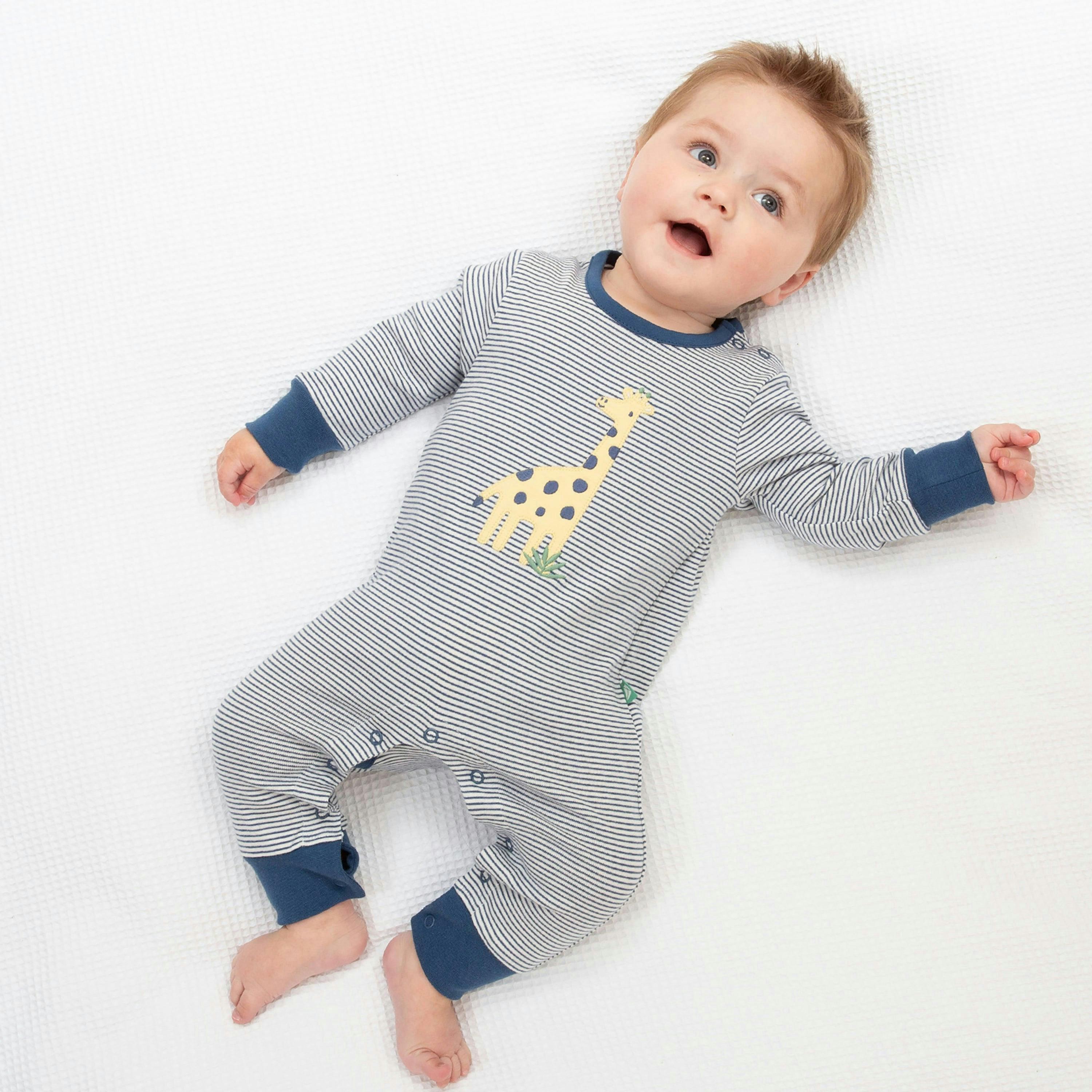 Baby Organic Sweet Giraffe Romper , view 2 of 3