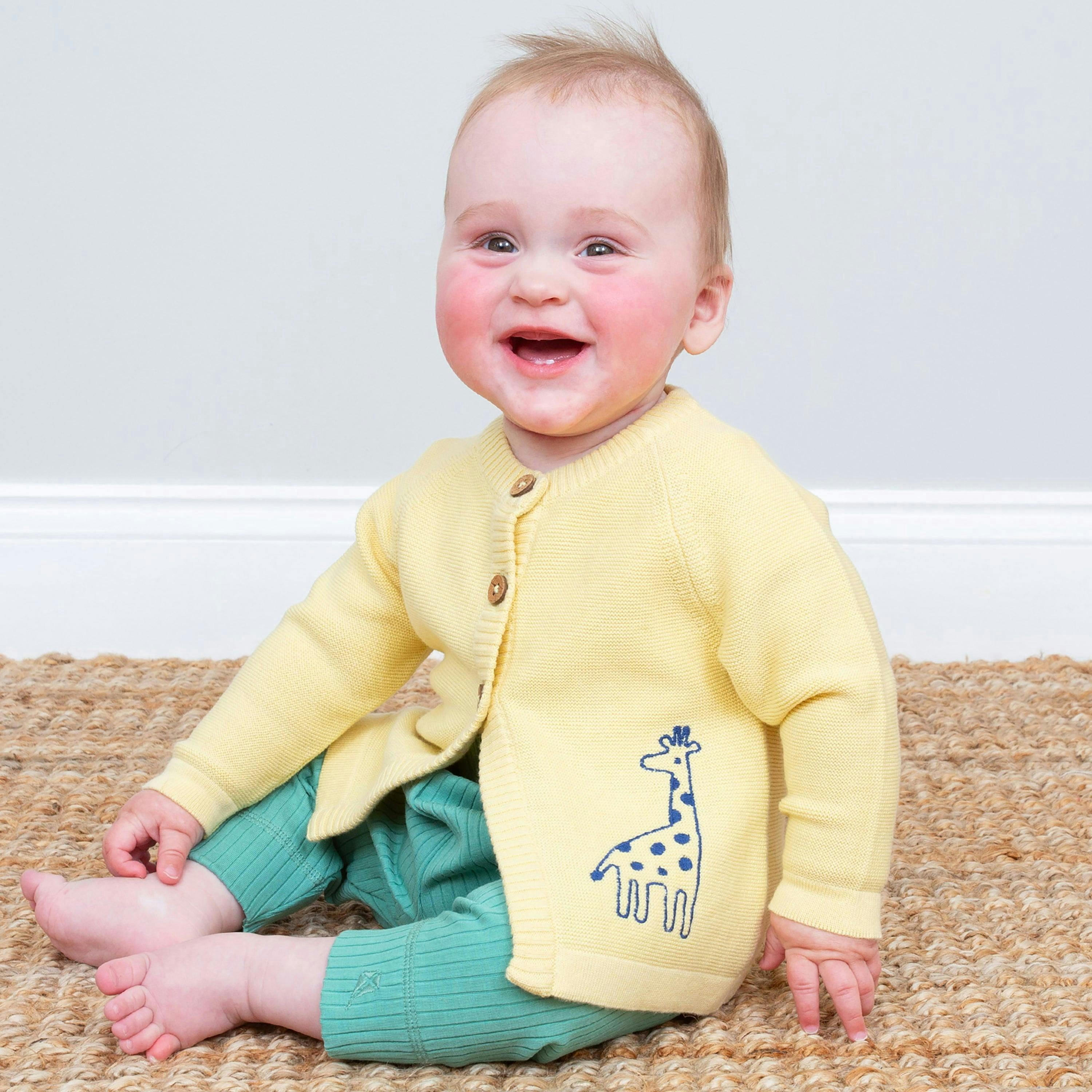 Baby Organic Sweet Giraffe Cardi , view 2 of 4
