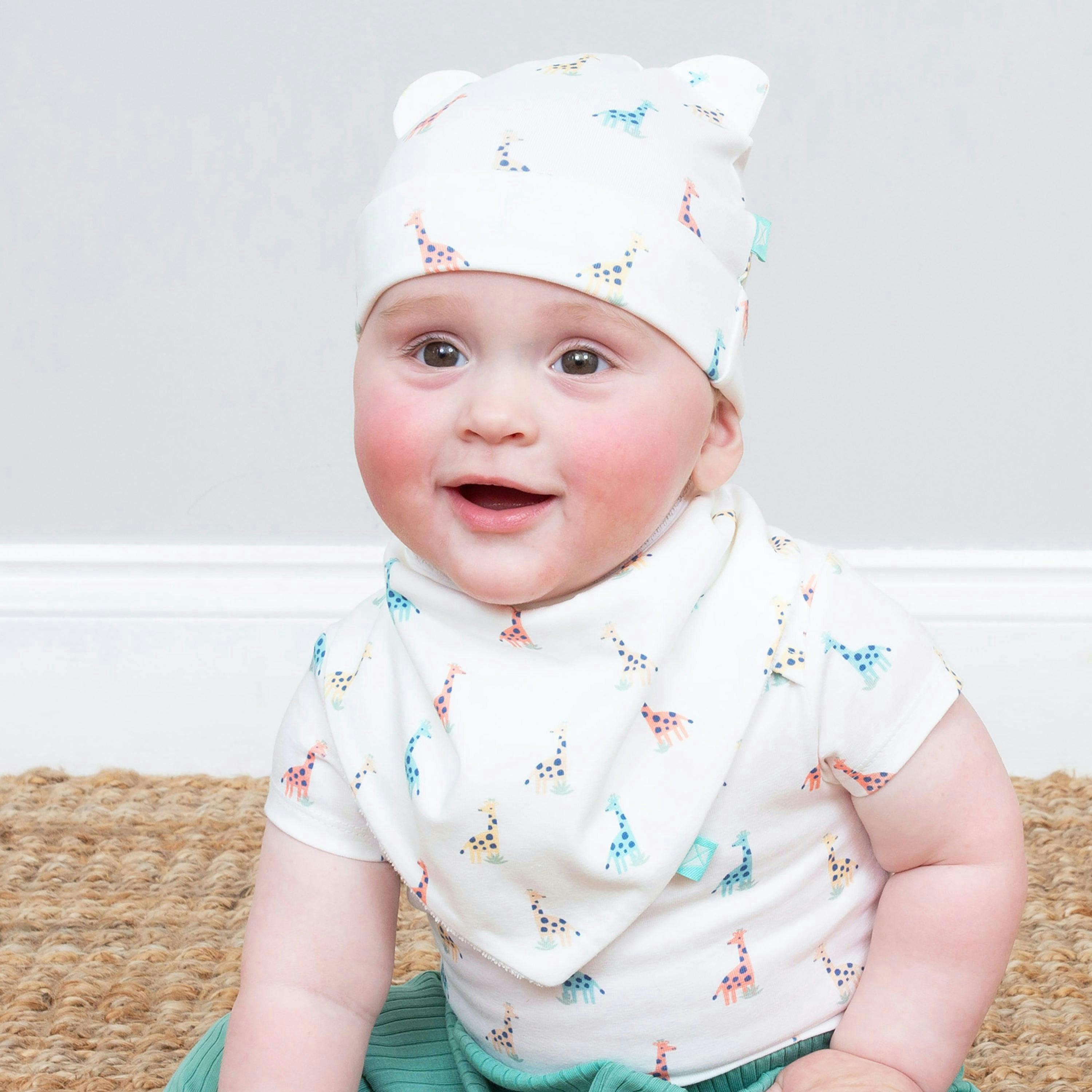 Baby Organic Sweet Giraffe Bib , view 2 of 3