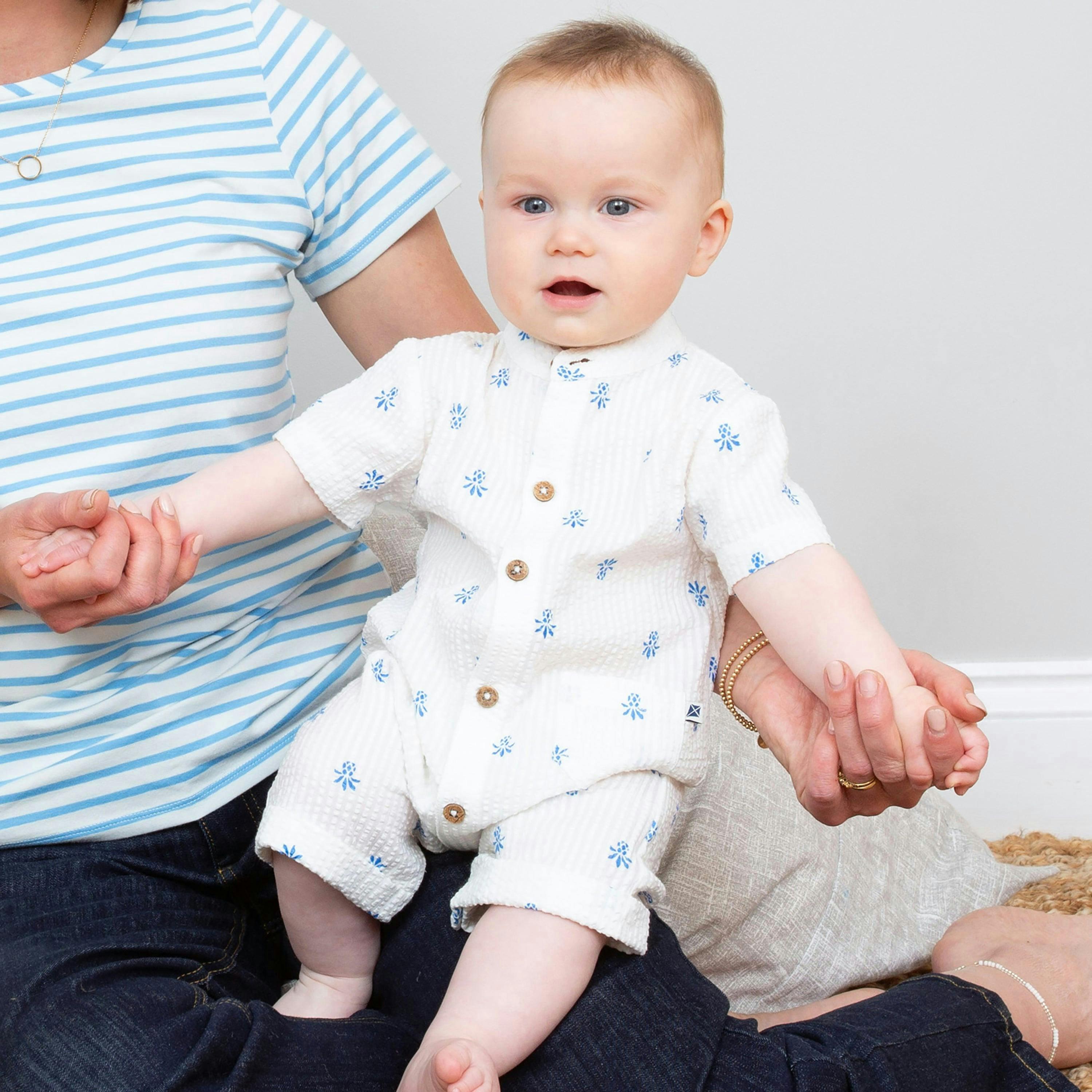 Baby Organic Pineapple Polka Romper , view 3 of 4