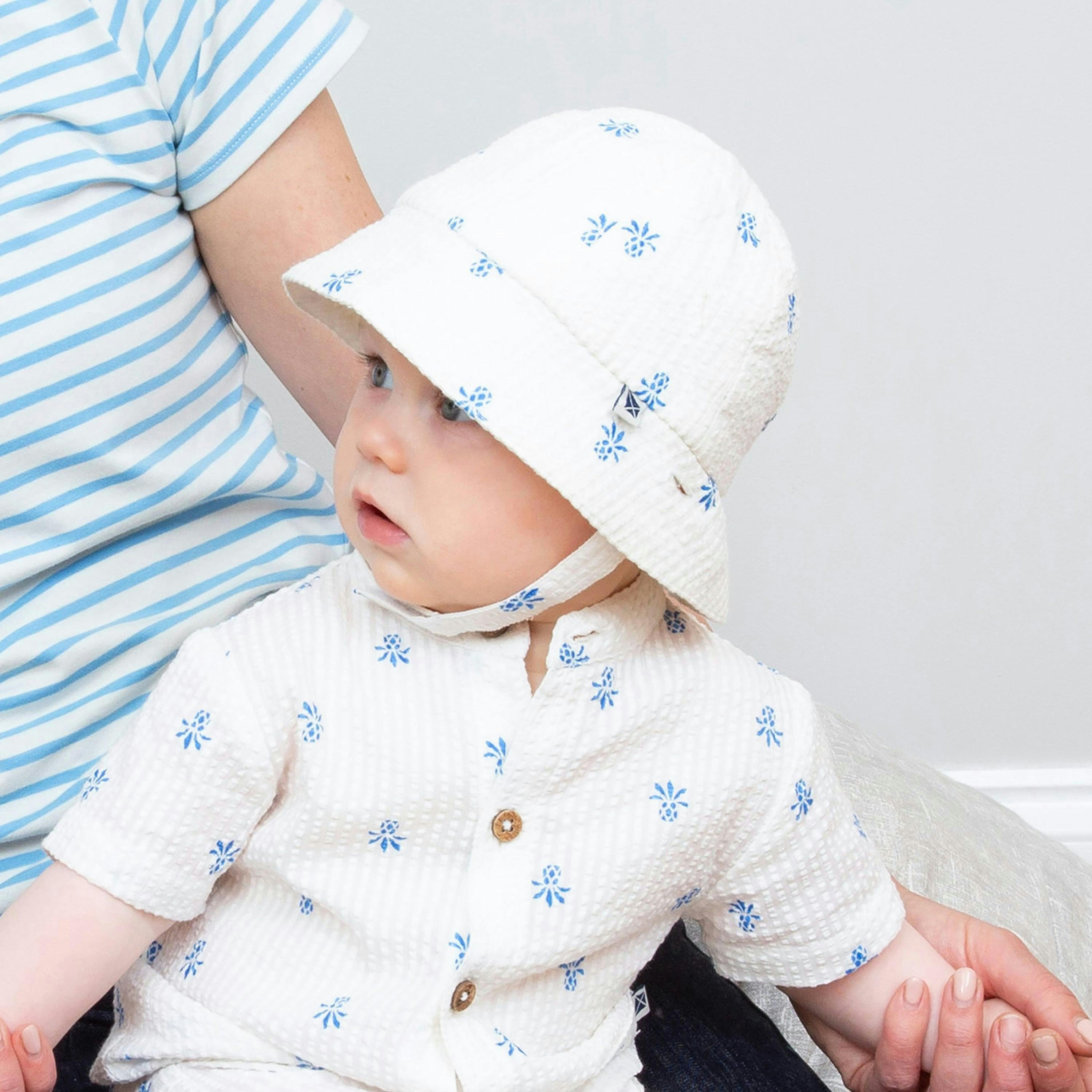 Baby Organic Pineapple Polka Sun Hat , view 2 of 4