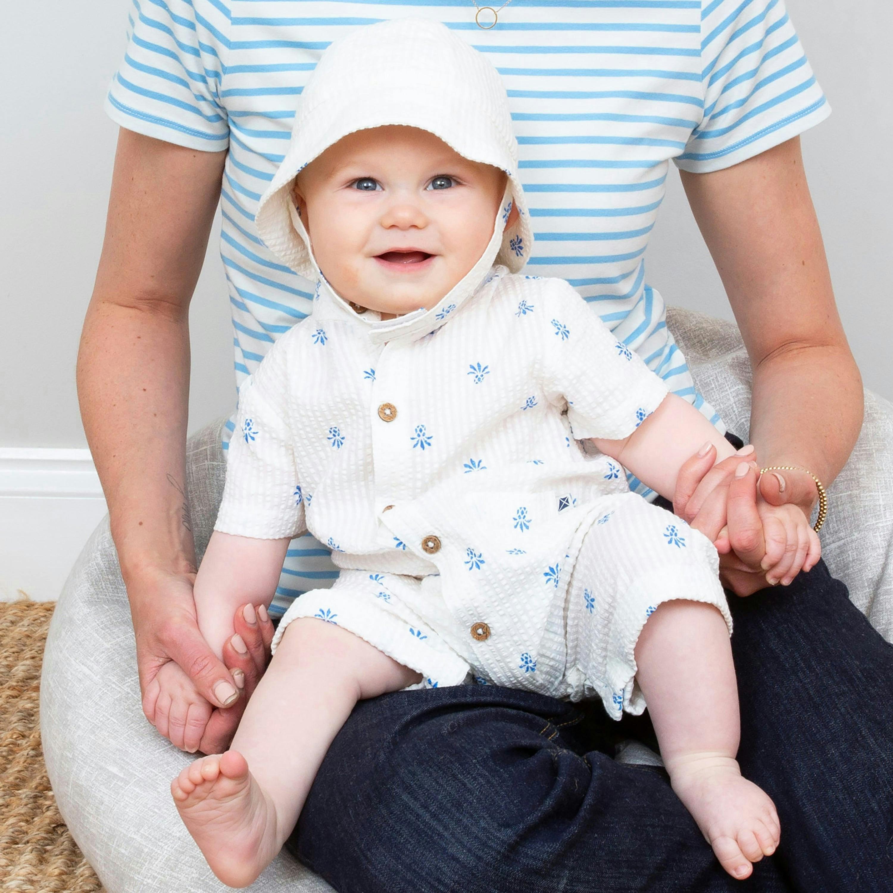 Baby Organic Pineapple Polka Sun Hat , view 3 of 4