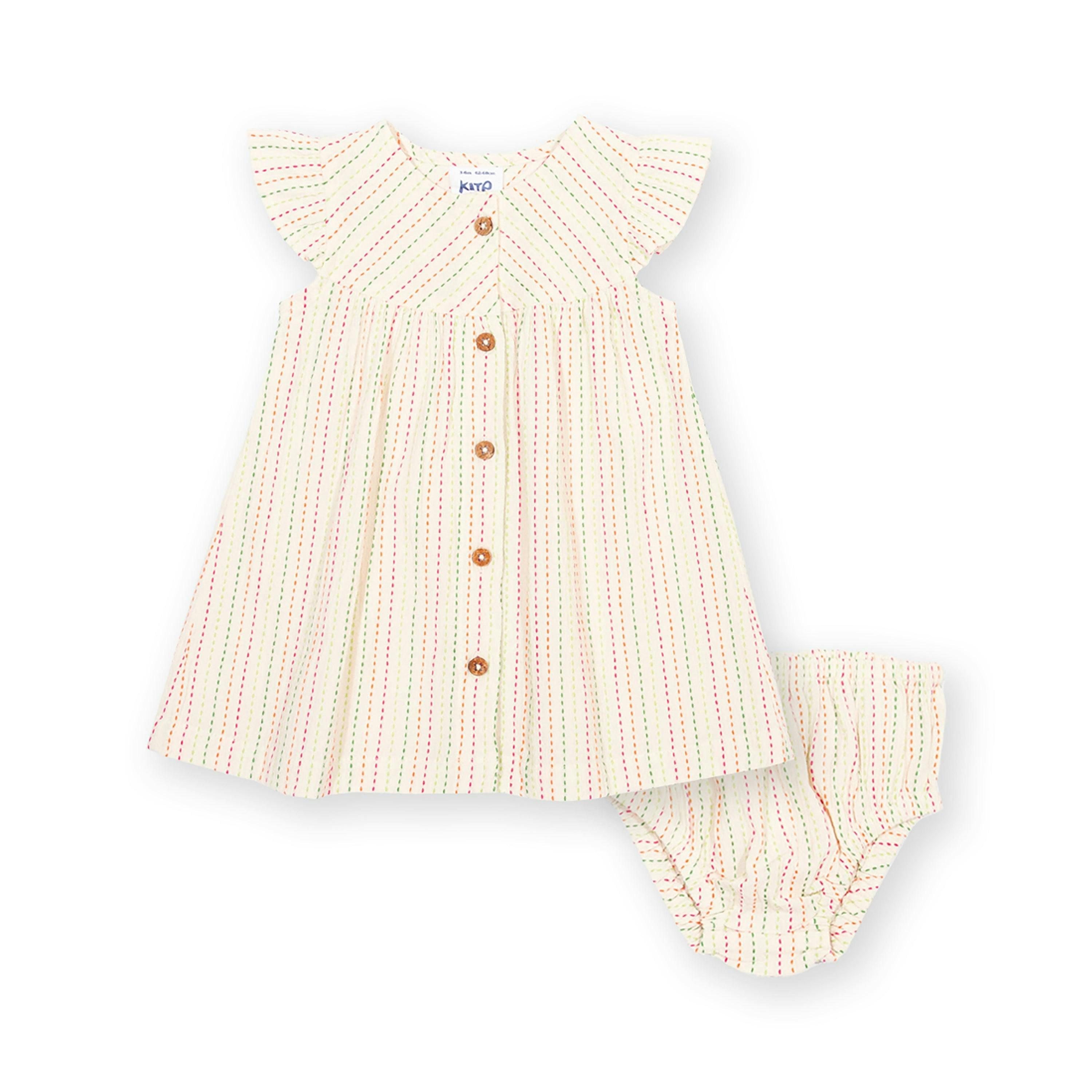 Baby Special Stripe Organic Dress And Pants , view 1 of 3