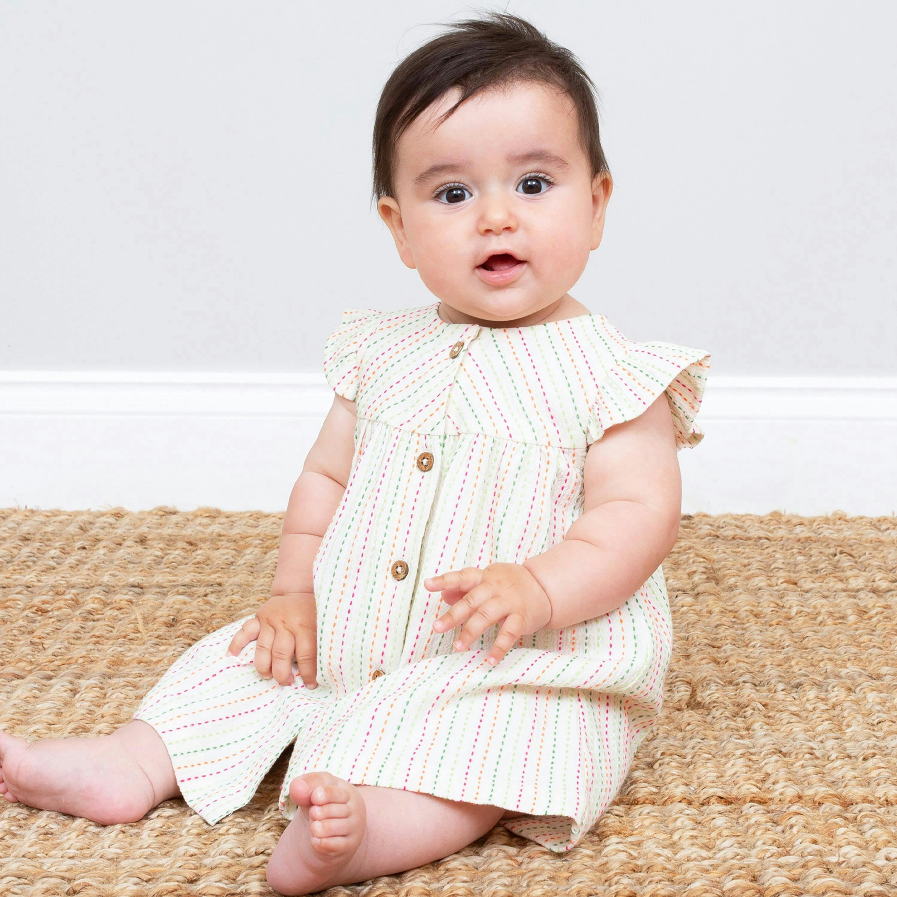 Baby Organic Special Stripe Dress And Pants , view 2 of 3