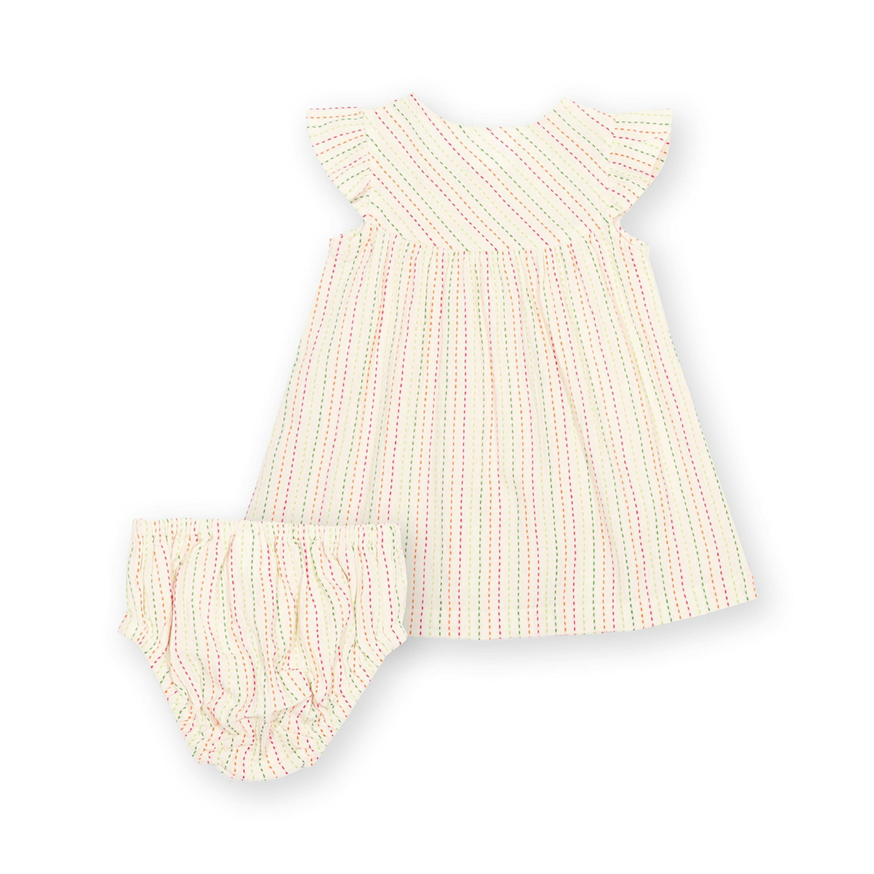 Baby Organic Special Stripe Dress And Pants , view 3 of 3