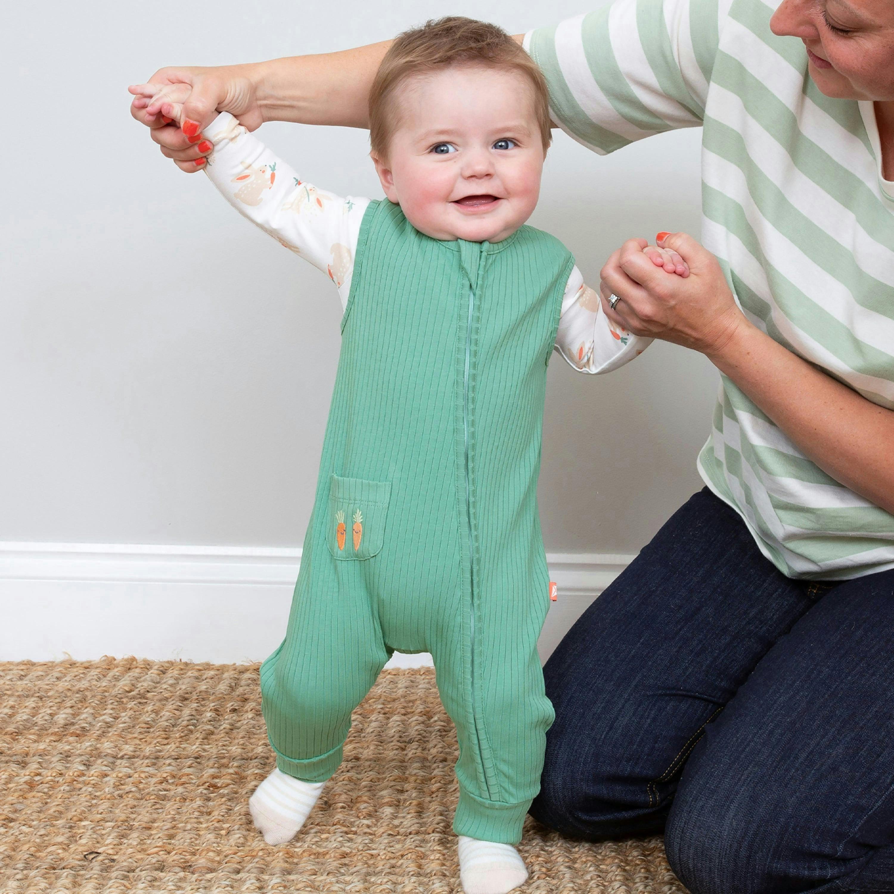 Baby Organic Zippy Dungarees , view 2 of 3