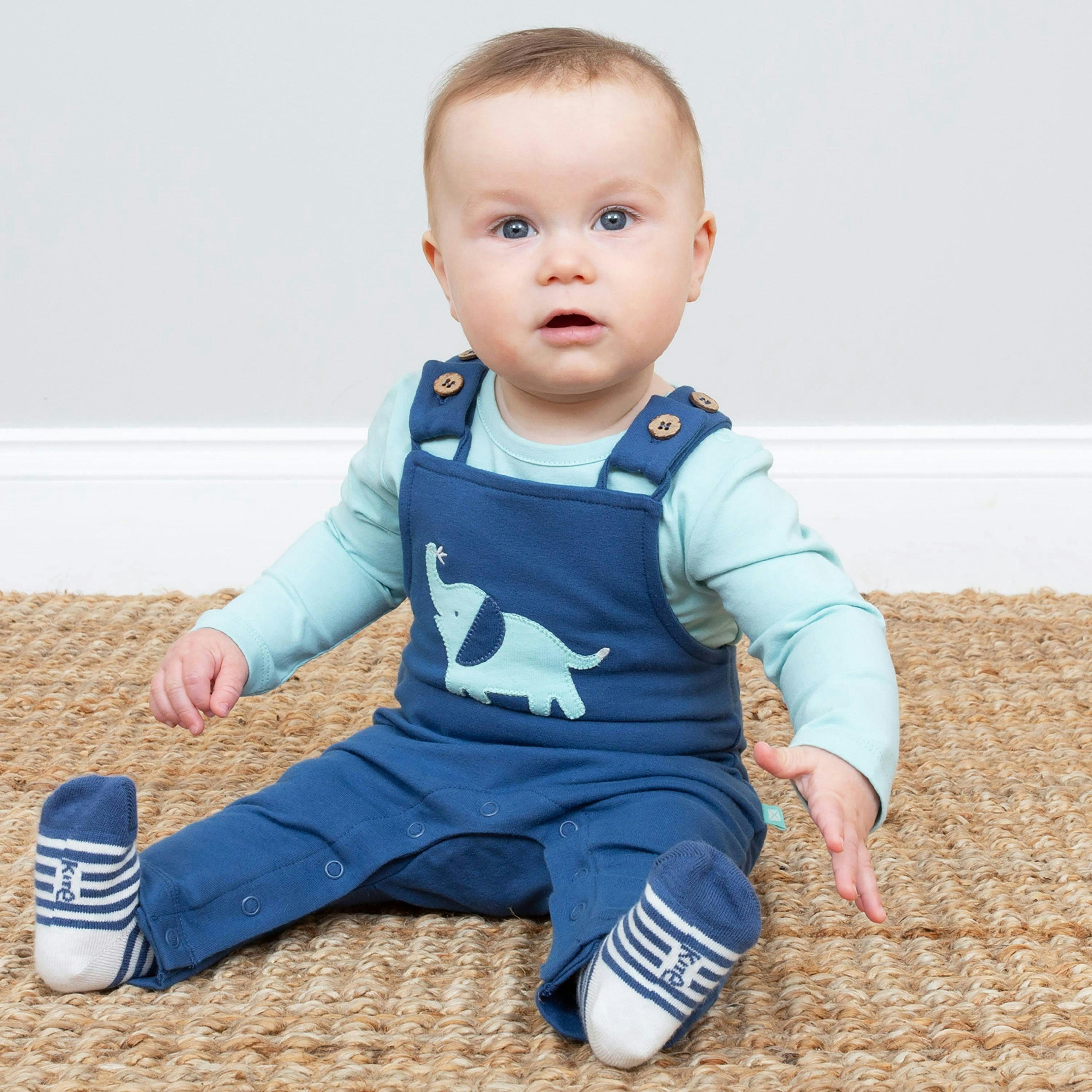Baby Organic Ele Time Dungarees , view 2 of 3