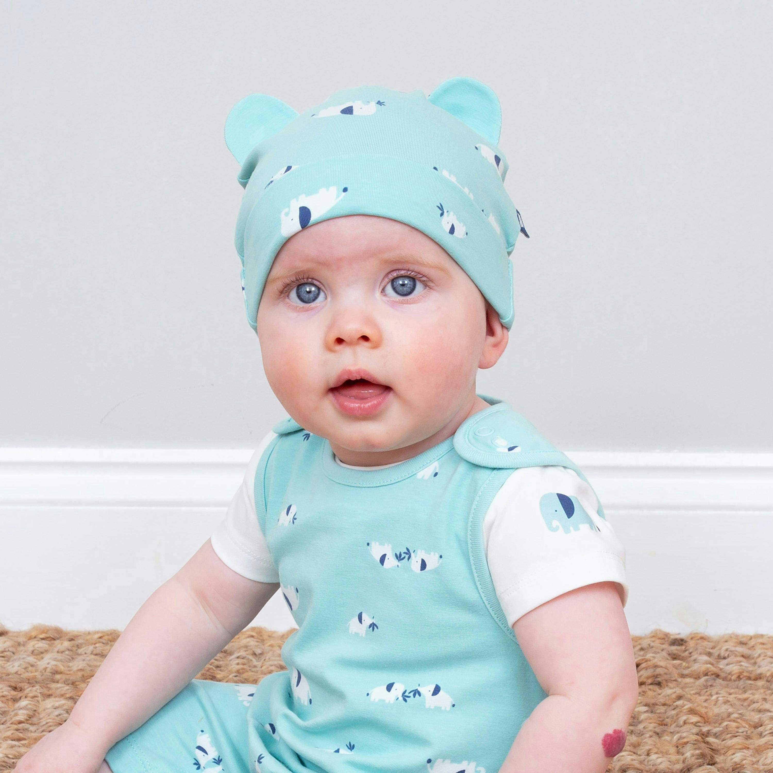 Baby Organic Ele Time Dungaree Set , view 3 of 5