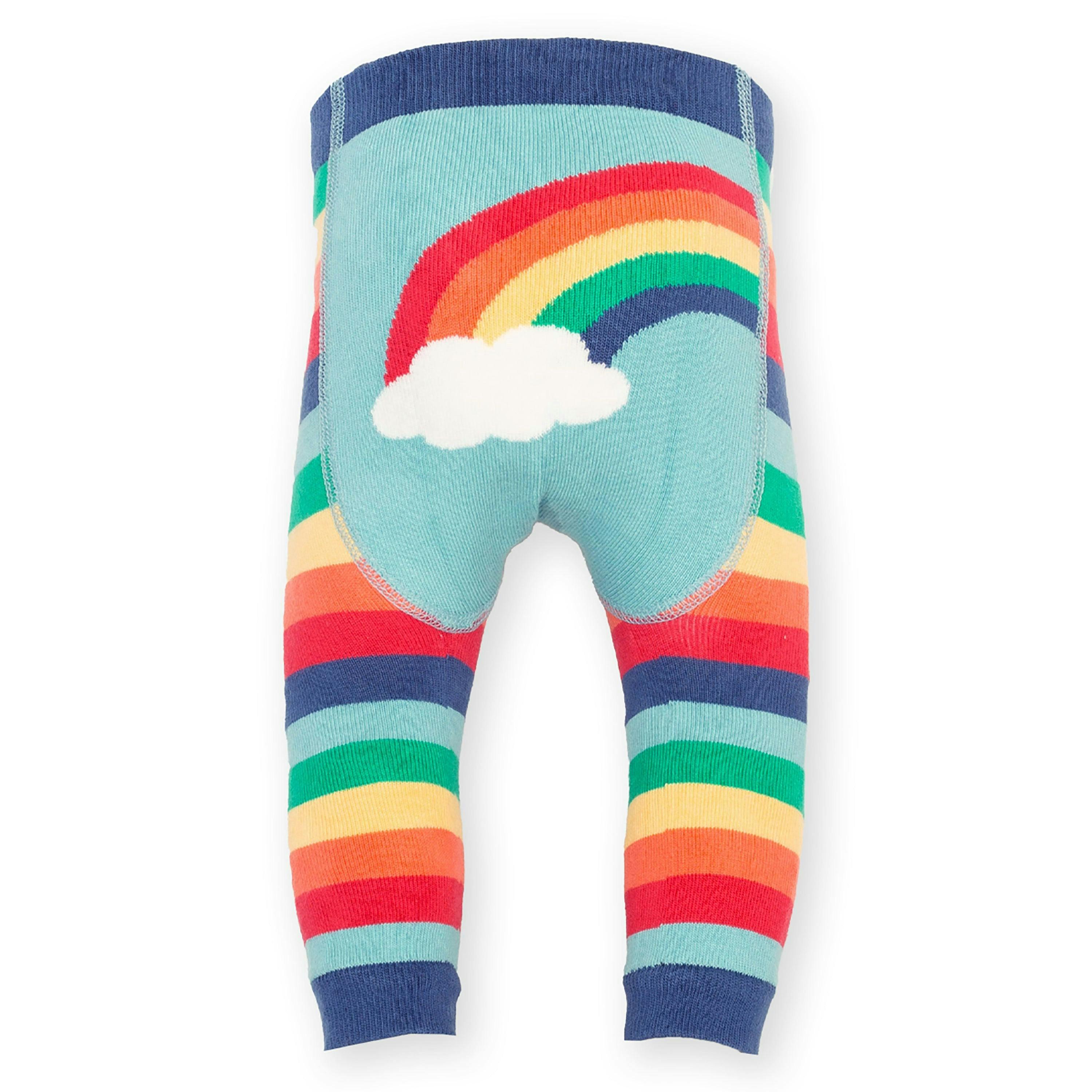 Baby Rainbow Cloud Organic Knit Leggings , view 1 of 3
