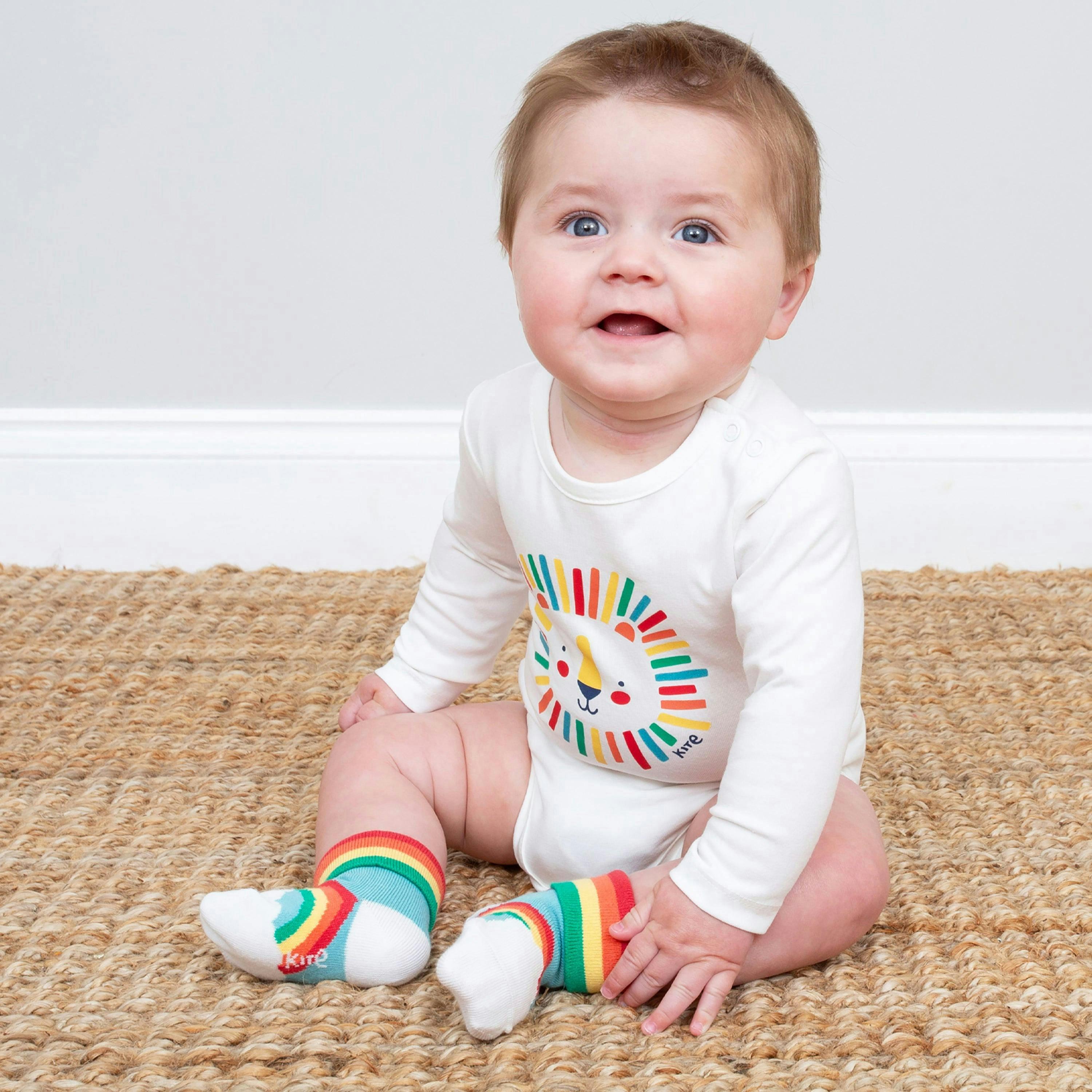 Baby Organic Rainbow Cloud Socks , view 2 of 4