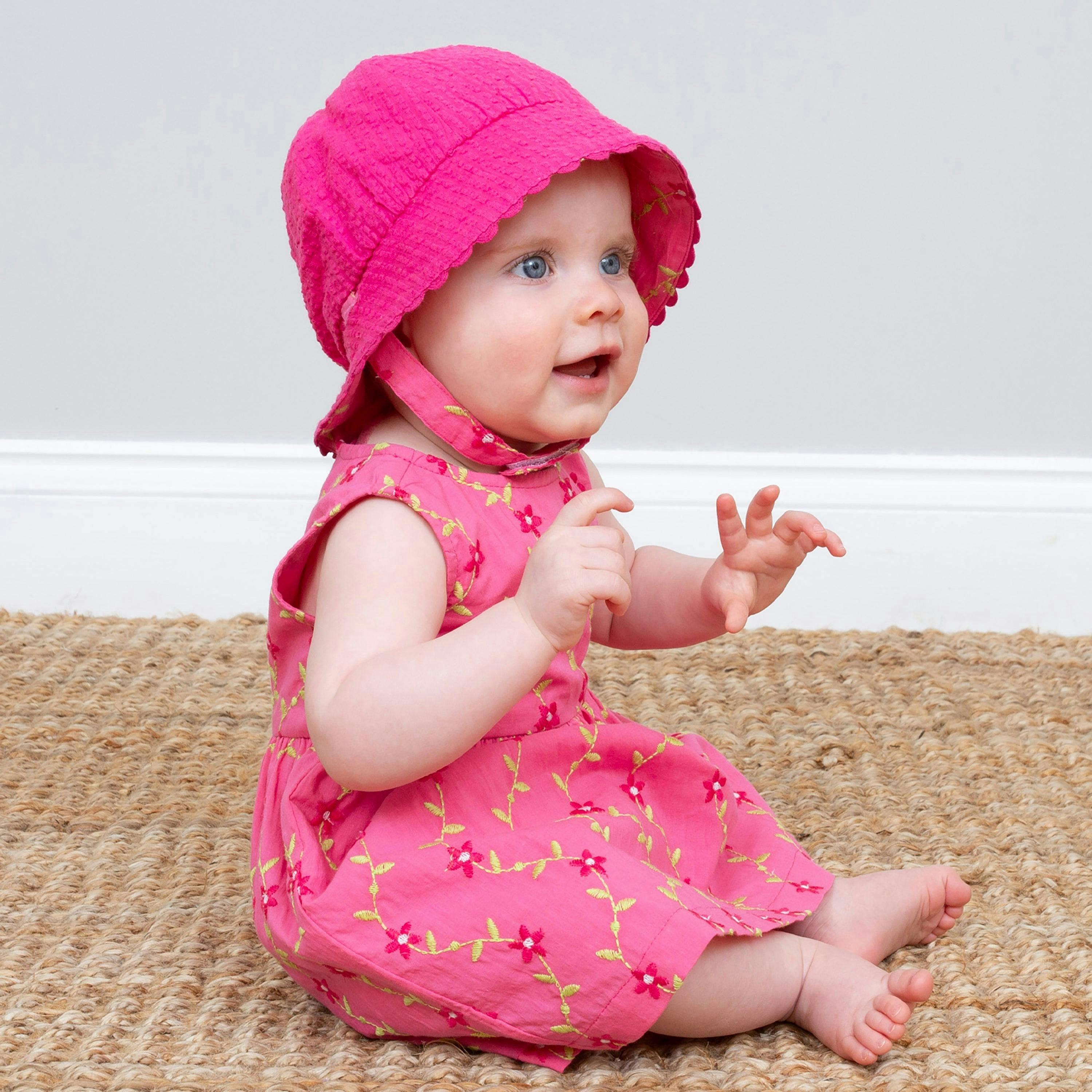 Baby Organic Fleur De Vigne Sun Hat , view 3 of 4