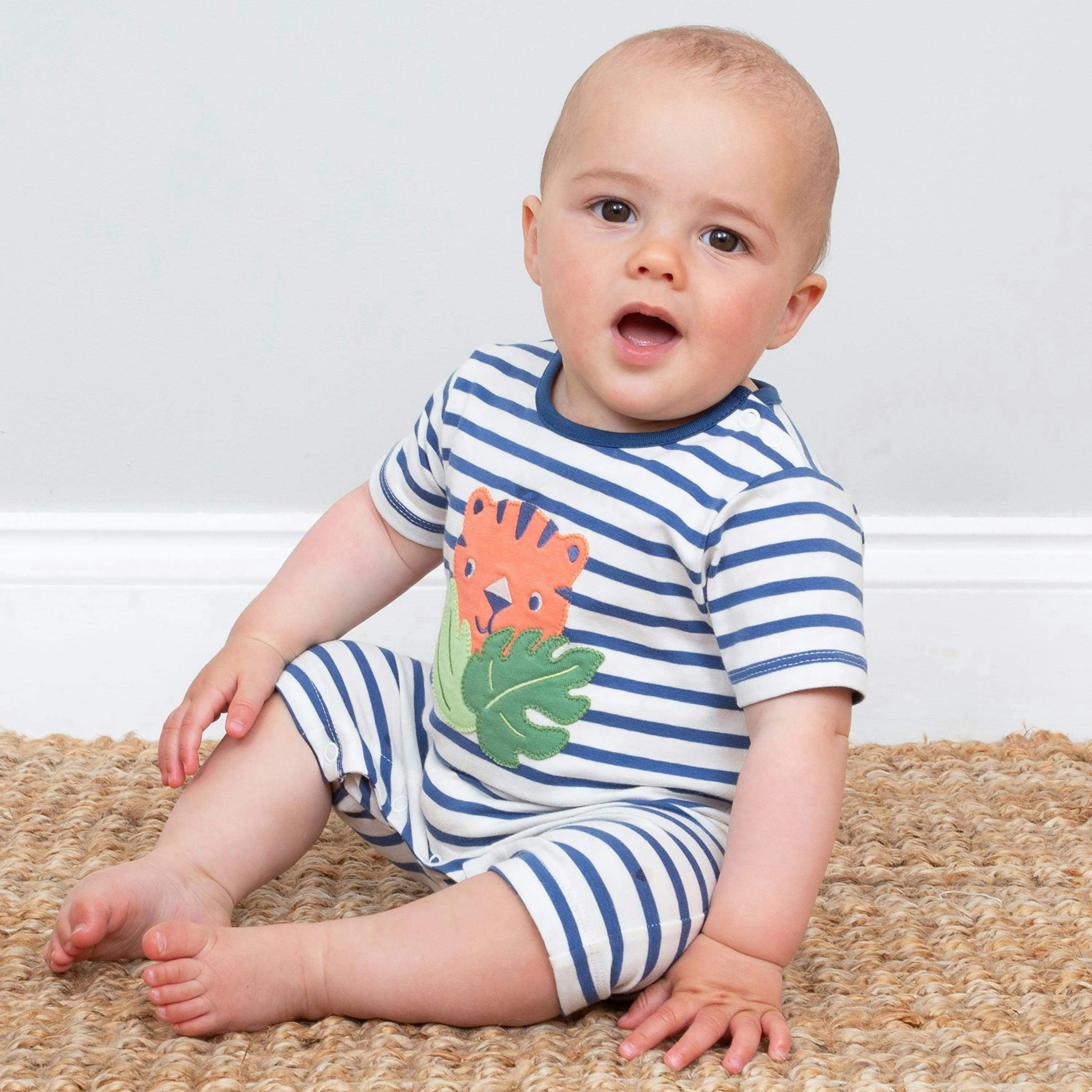Baby Organic Tiger Boo Romper , view 2 of 3