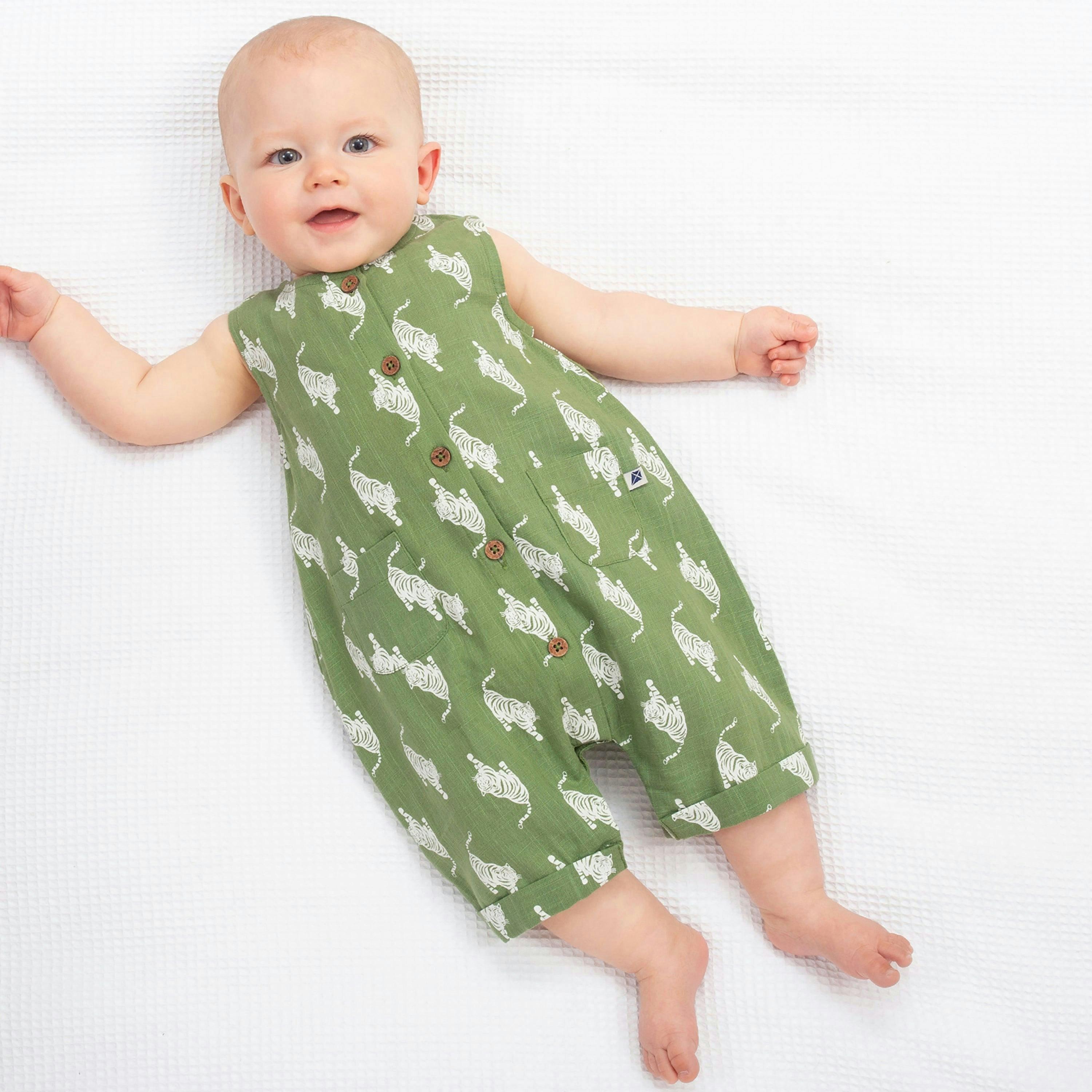 Baby Organic Stay Wild Dungarees , view 2 of 3