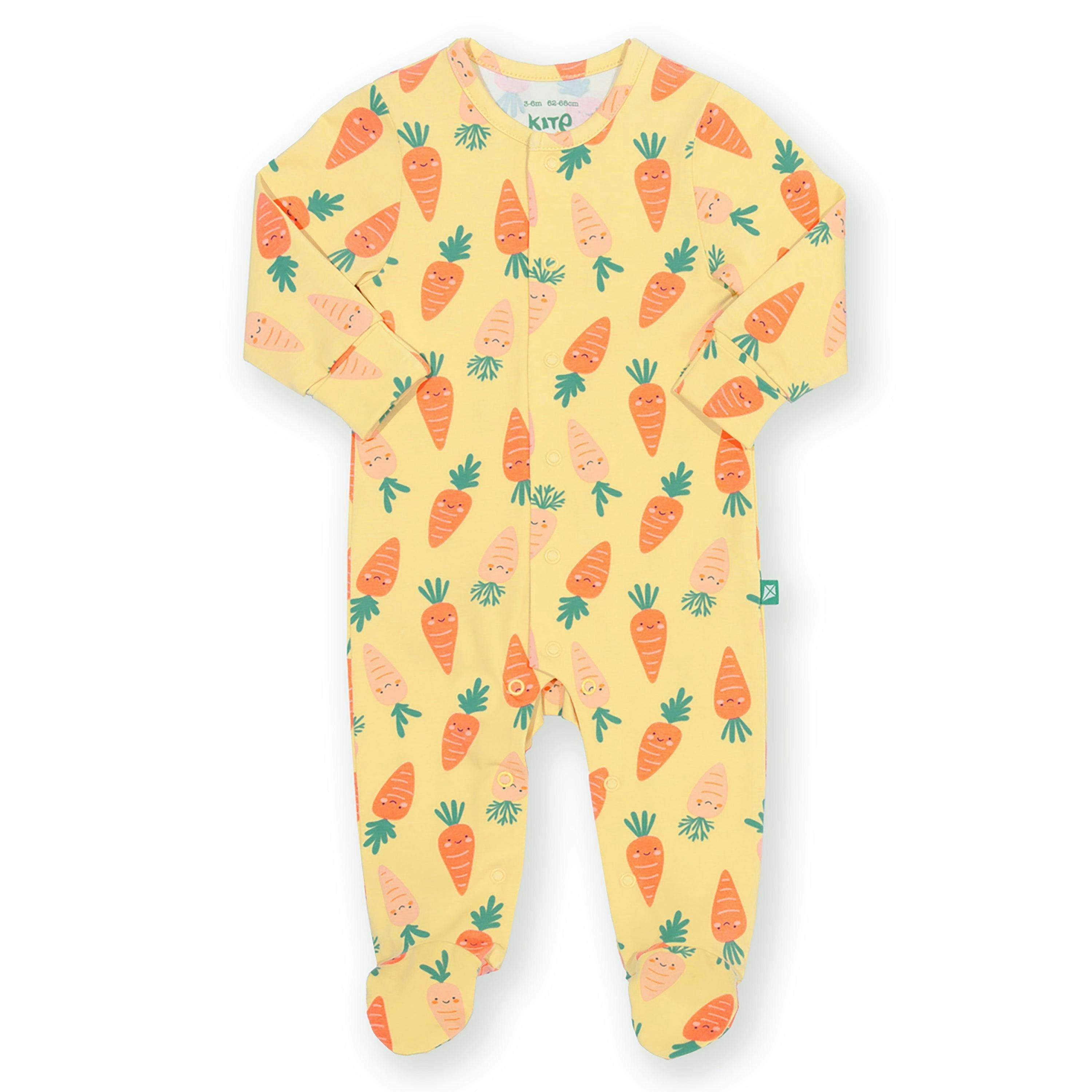 Baby Happy Carrot Organic Sleepsuit , view 1 of 3