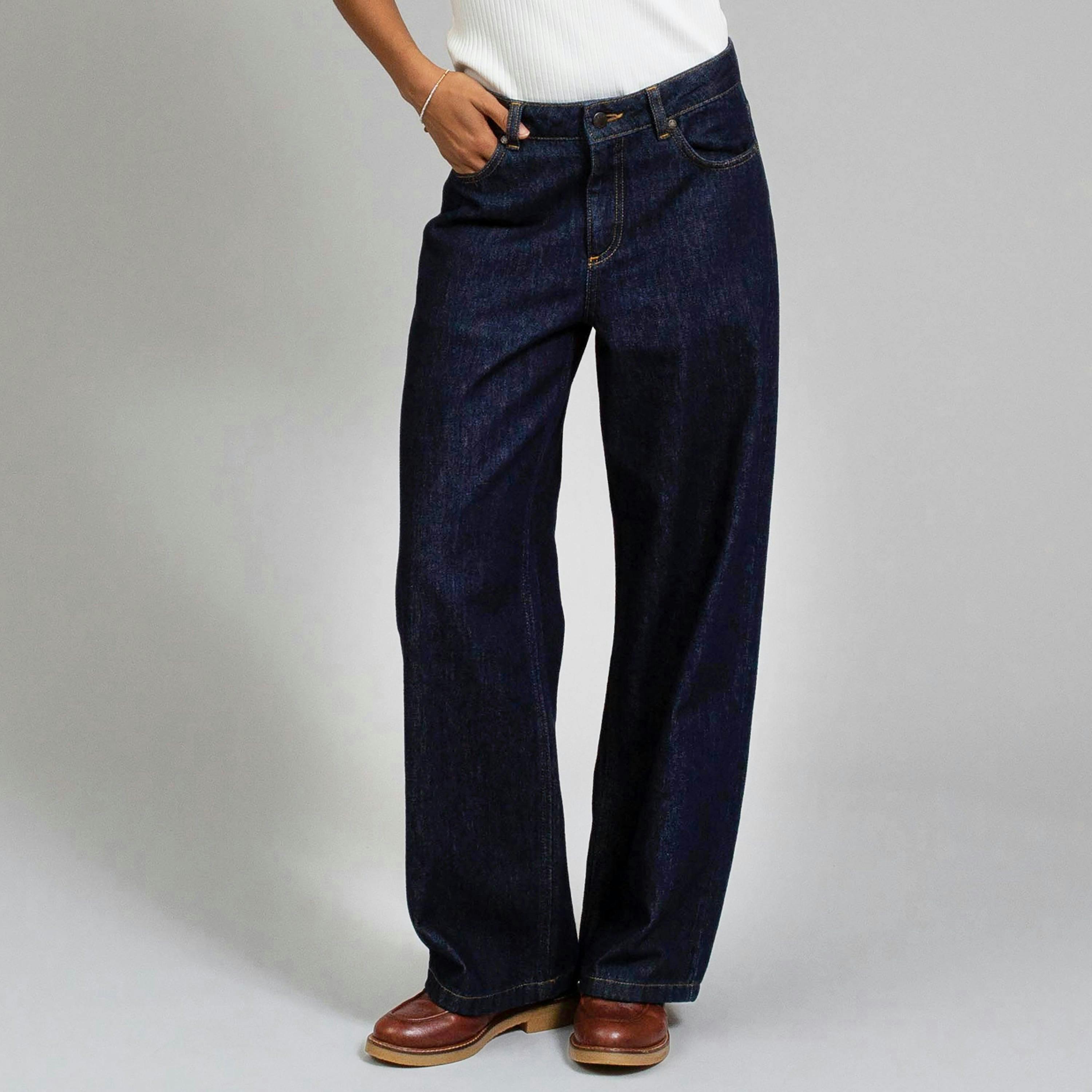 Wareham Organic Wide Leg Denim Jeans , view 3 of 3