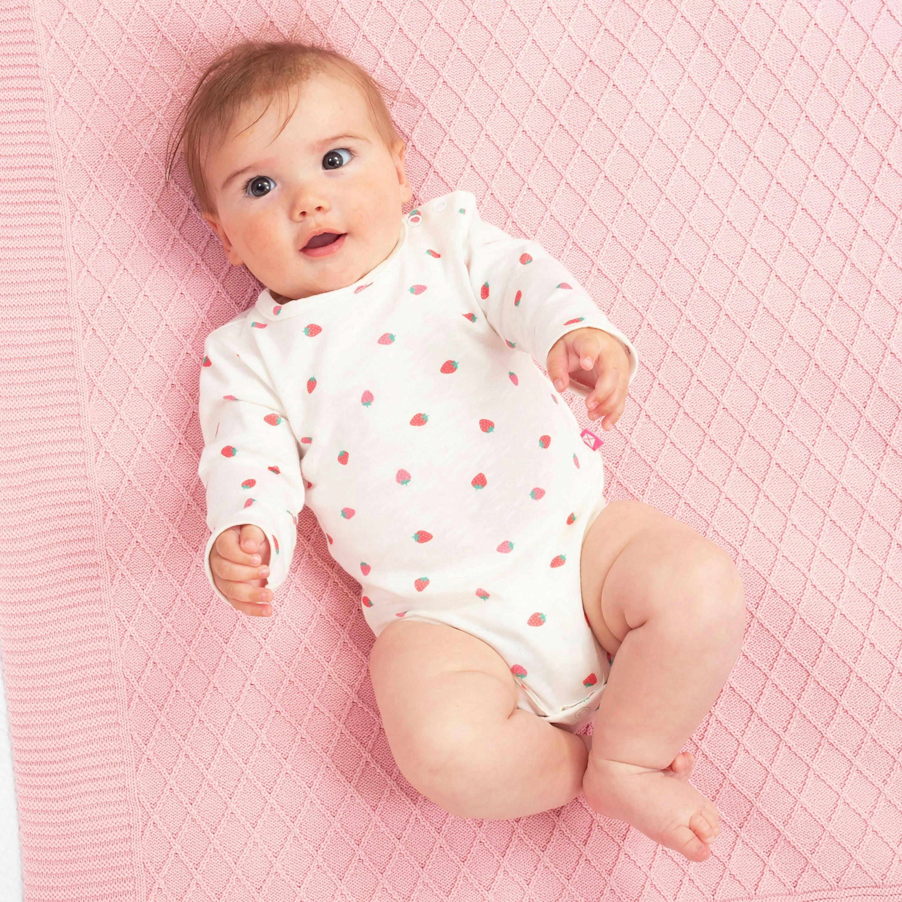 Baby Organic Berry Dot Bodysuit , view 2 of 4