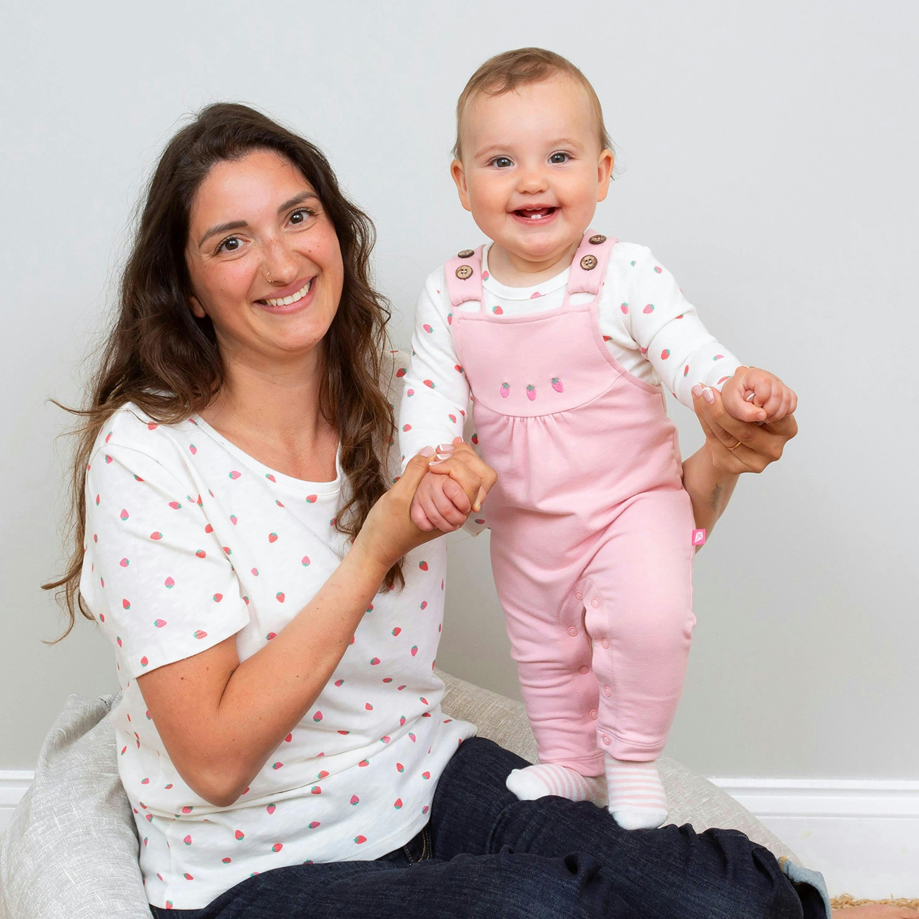 Baby Organic Berry Dot Bodysuit , view 3 of 4