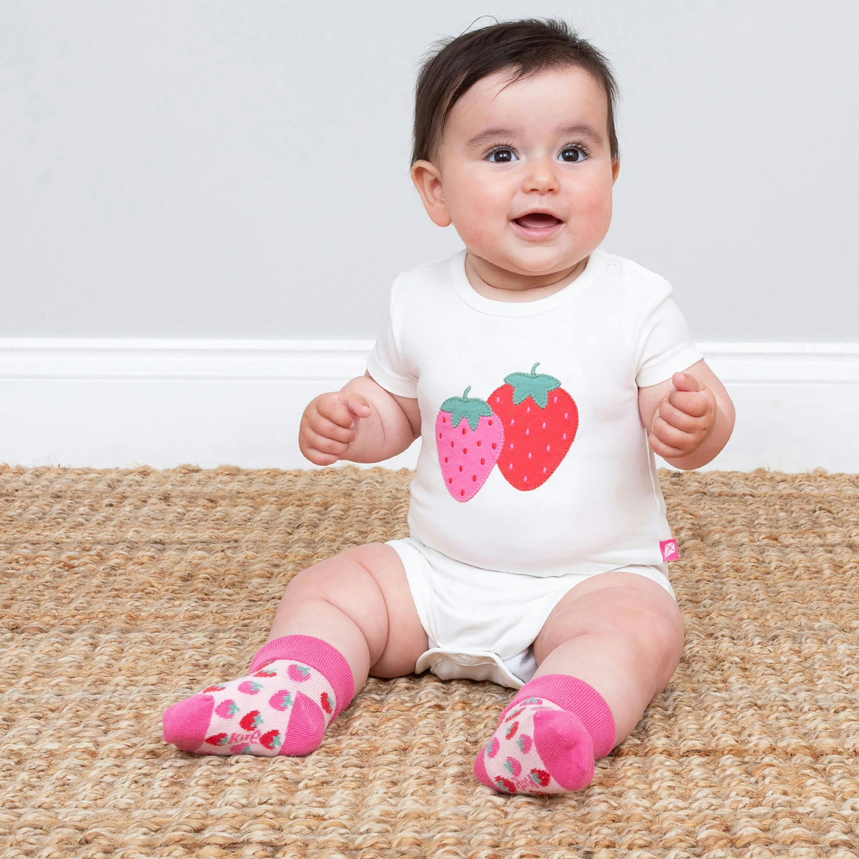 Baby Organic Berry Dot Socks , view 2 of 4