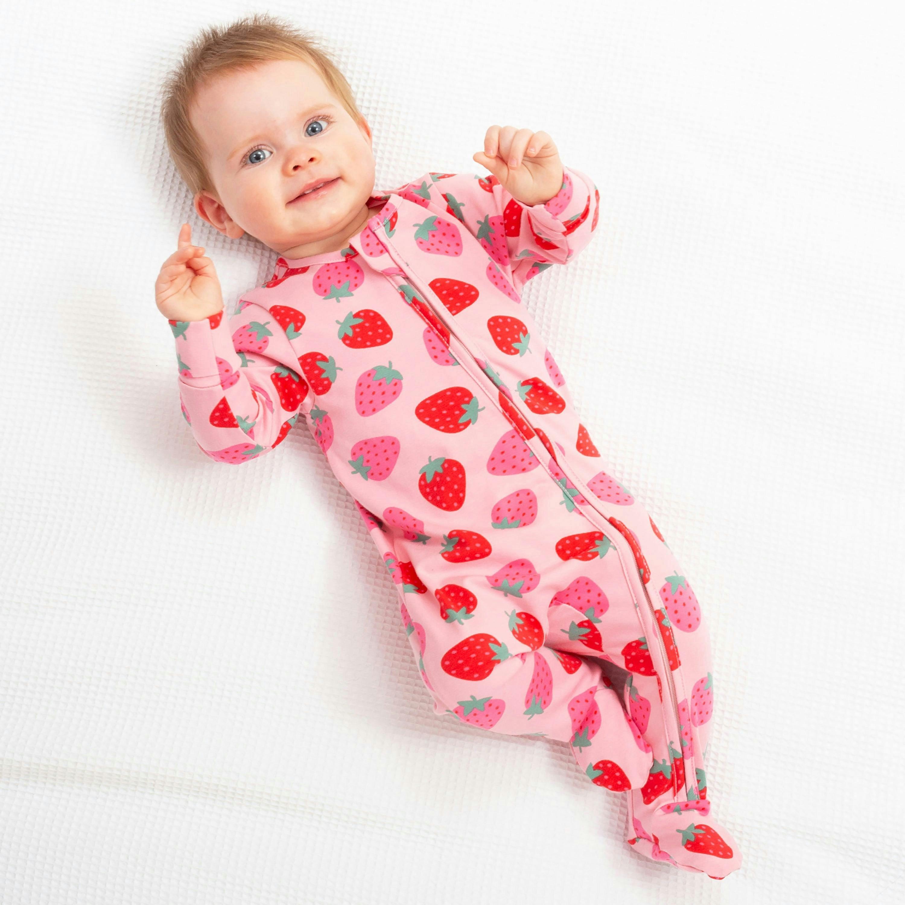 Baby Organic Berry Brave Sleepsuit , view 2 of 3