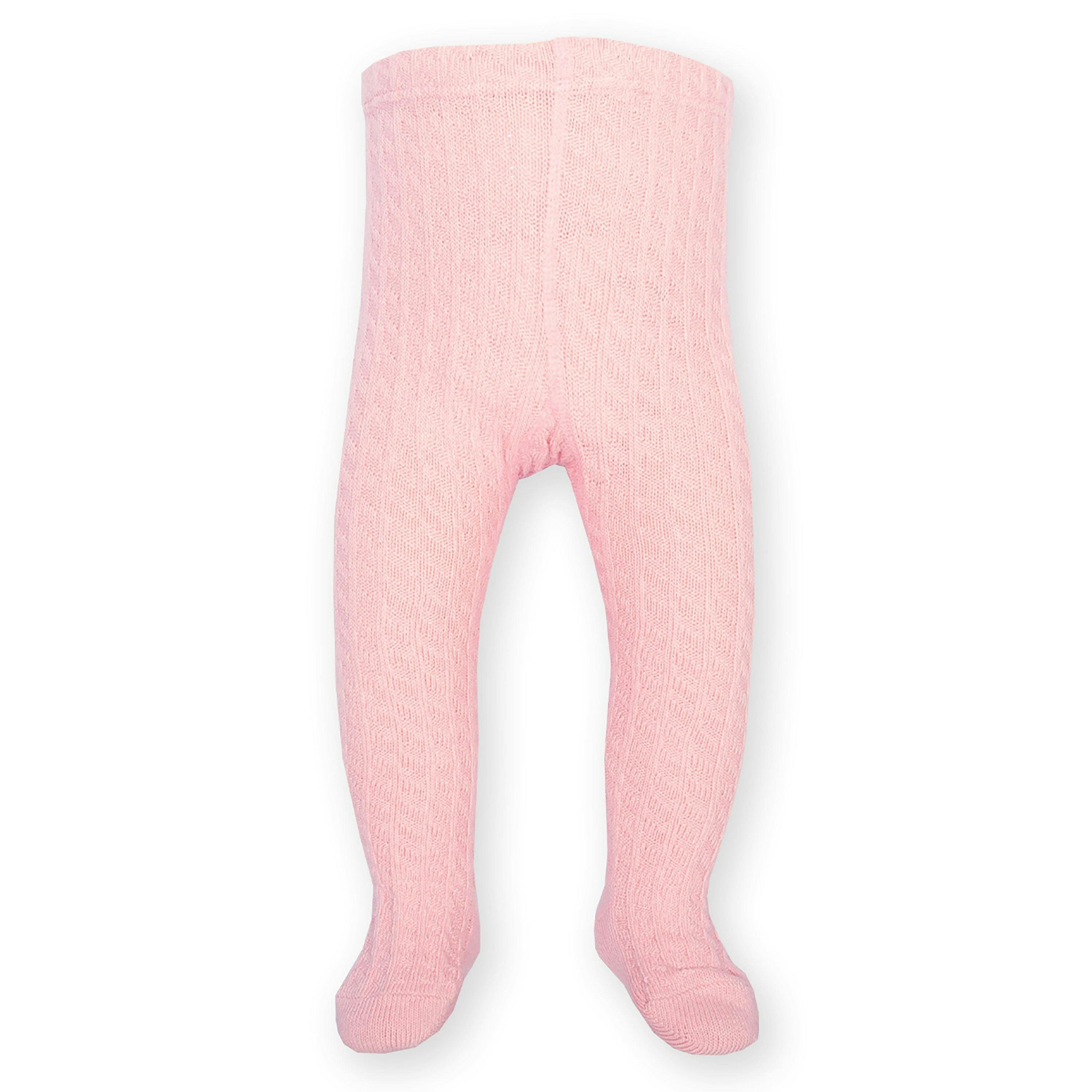 Baby Cable Organic Tights Pink , view 1 of 3