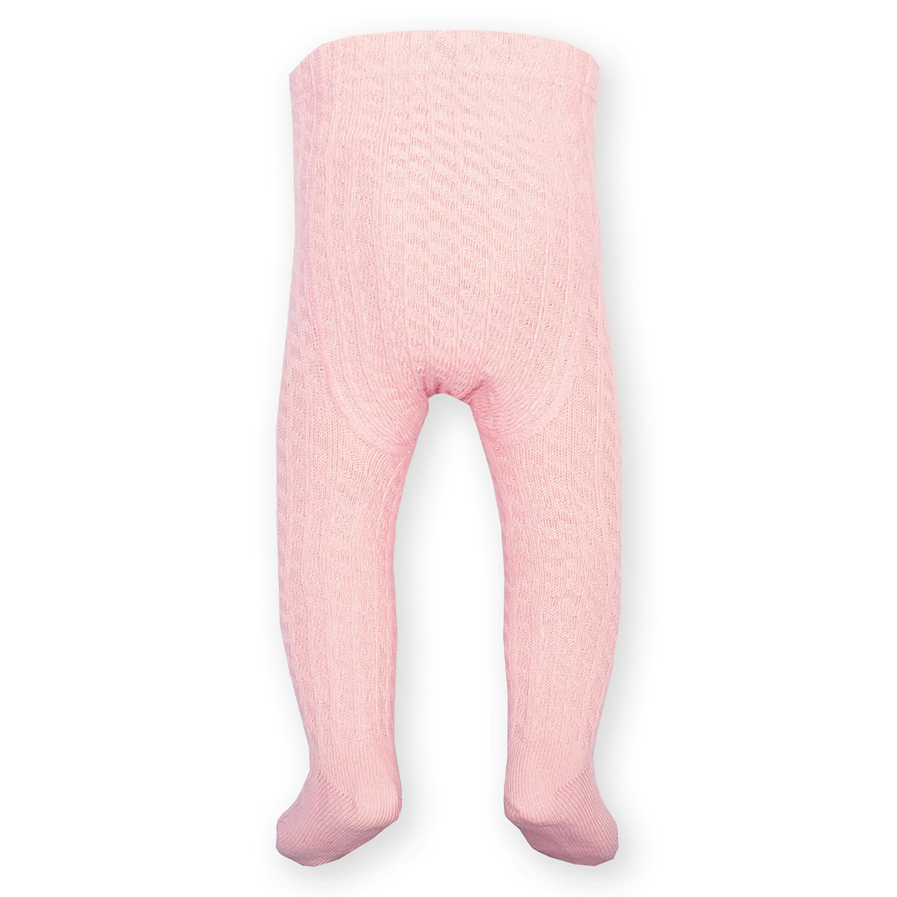 Baby Organic Cable Tights Pink , view 4 of 4