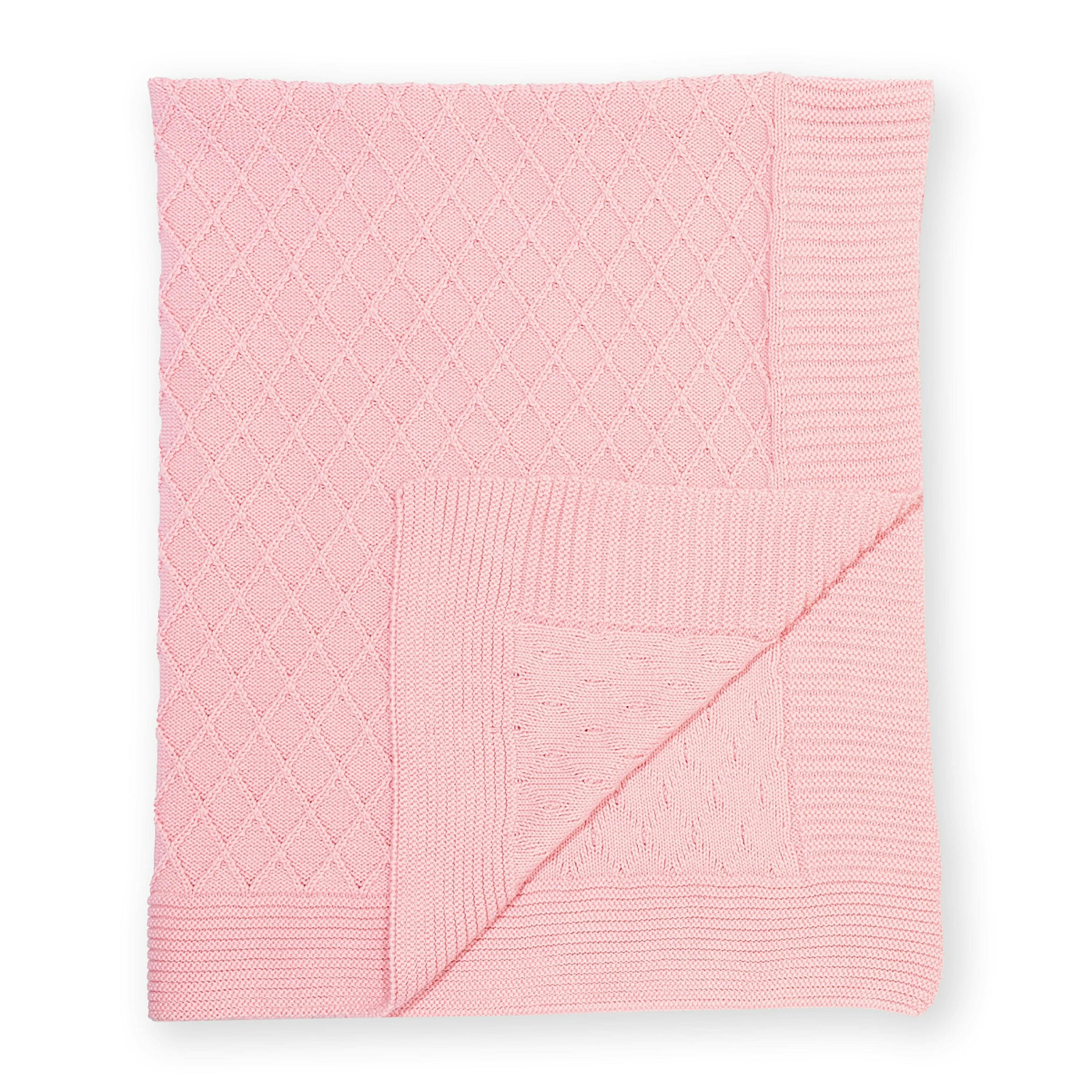 Baby Diamond Organic Blanket Pink , view 1 of 3