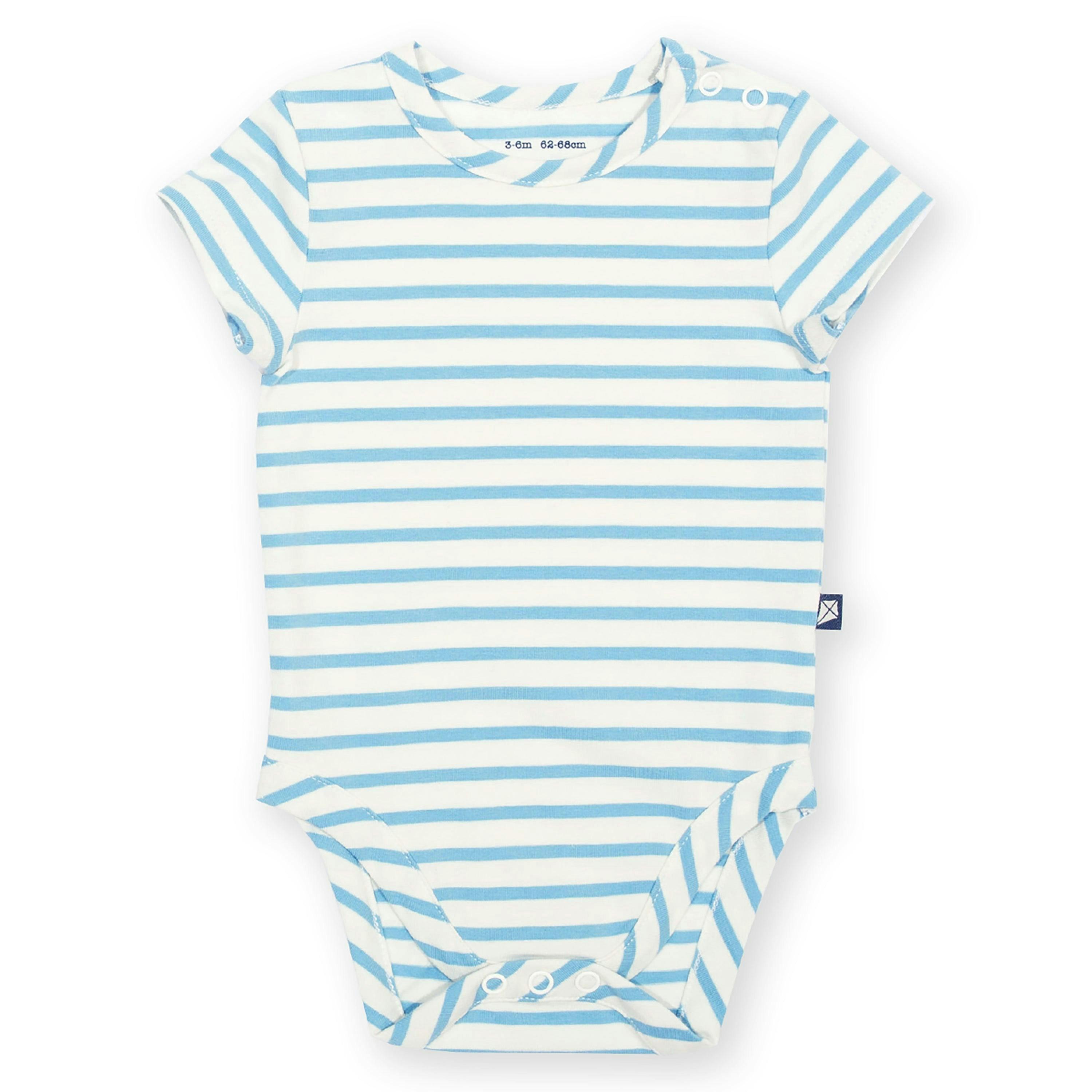 Baby Stripy Organic Bodysuit , view 1 of 3