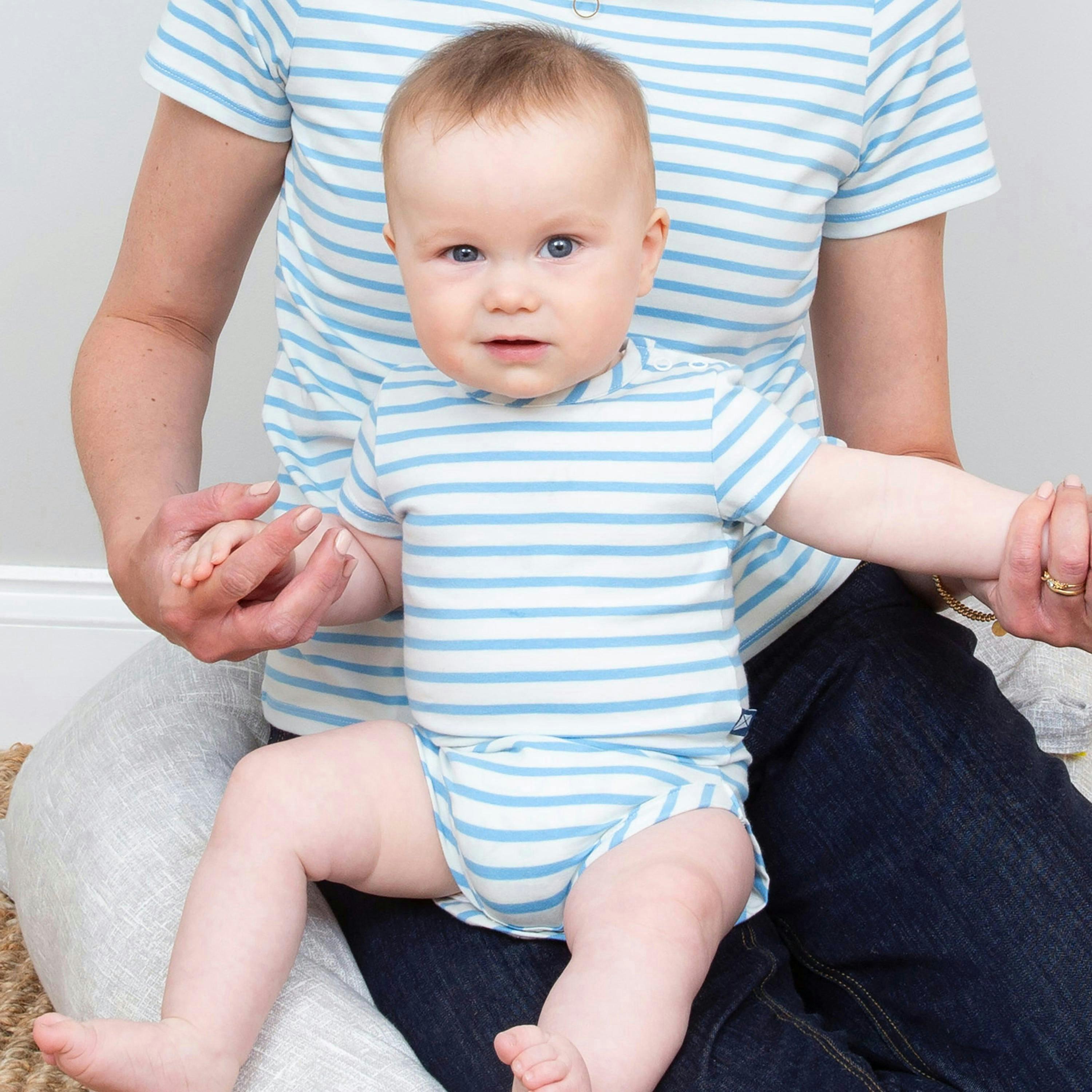 Baby Organic Stripy Bodysuit , view 2 of 4
