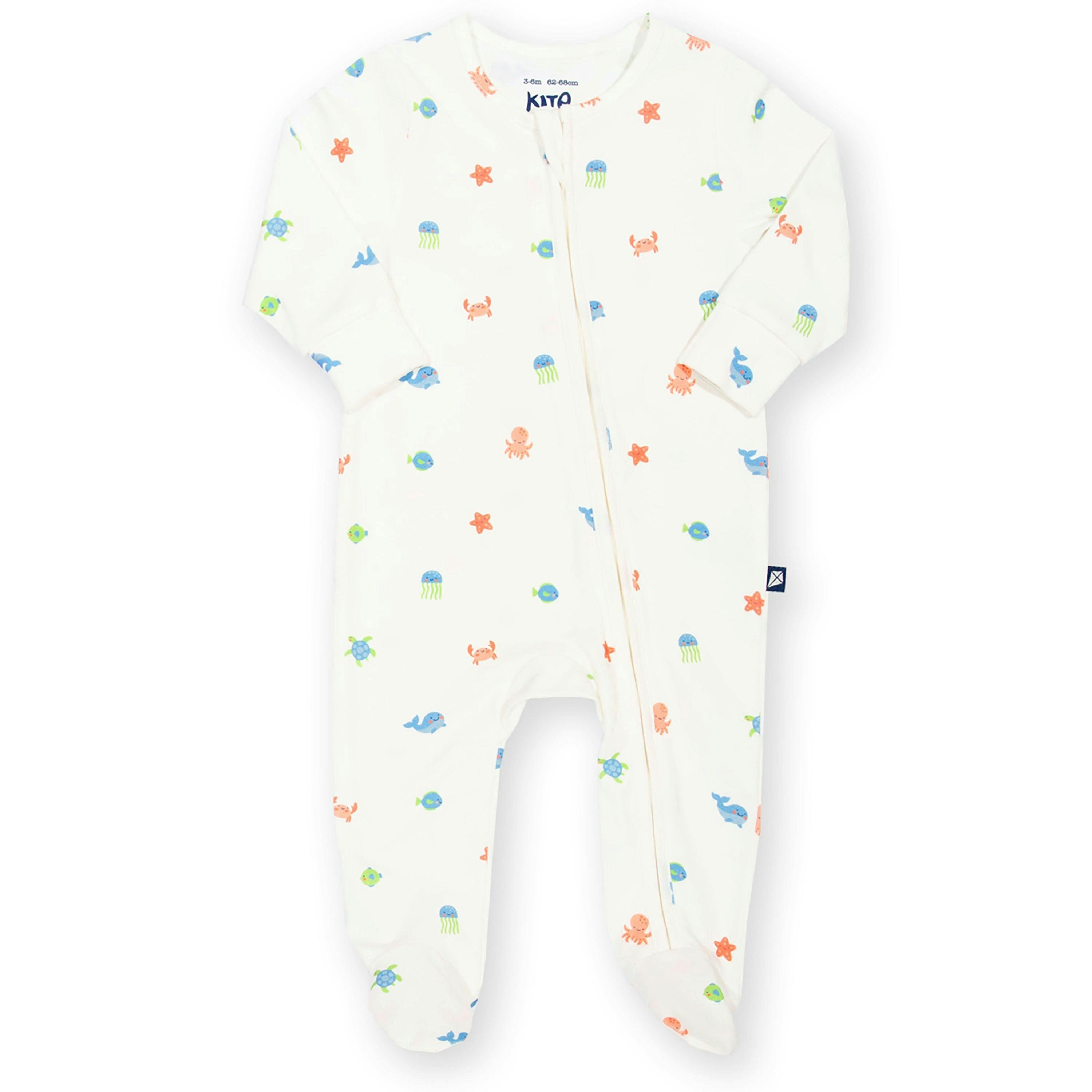 Baby Under The Sea Organic Sleepsuit , view 1 of 3