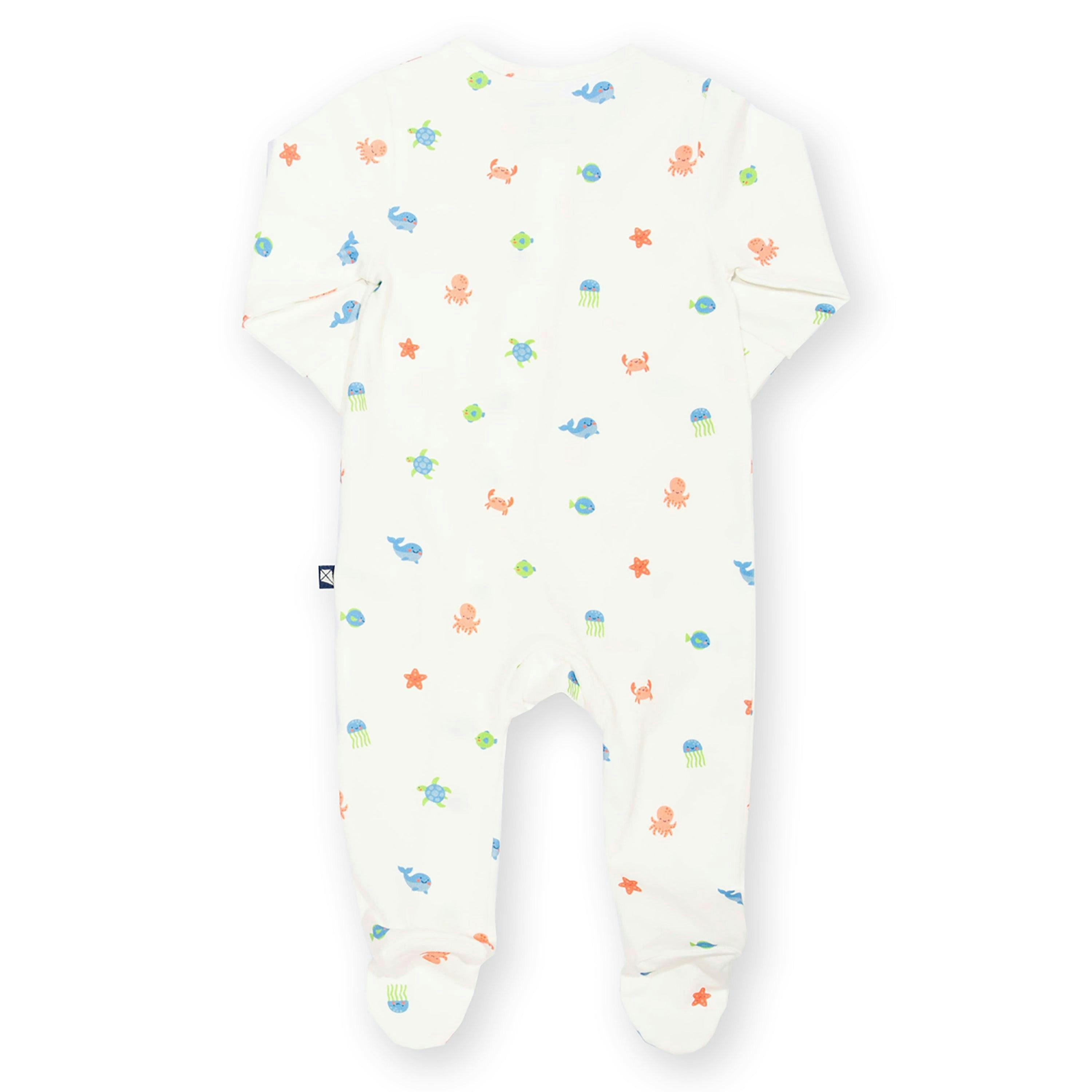 Baby Organic Under The Sea Sleepsuit , view 3 of 3