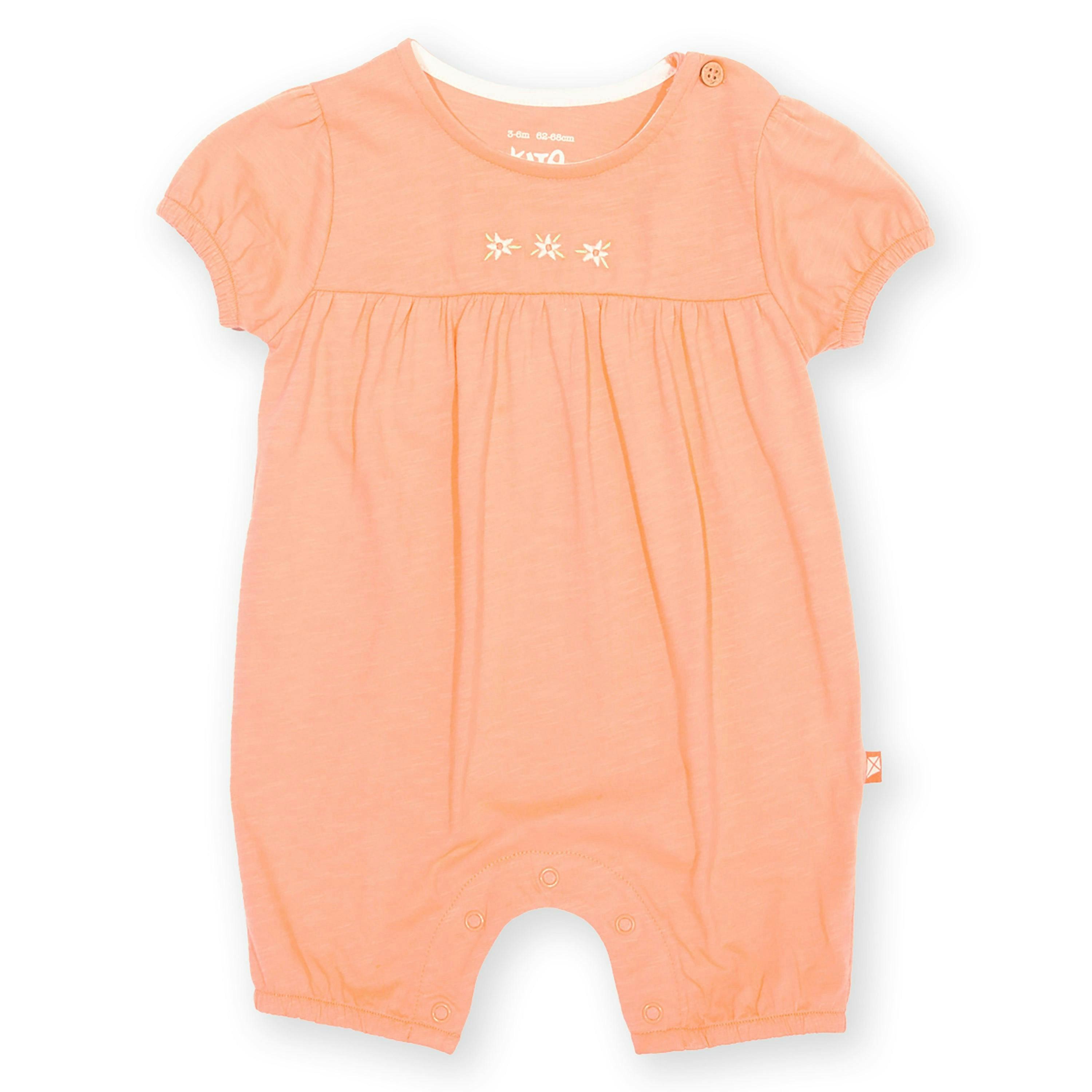 Baby Peach Blossom Organic Romper , view 1 of 3