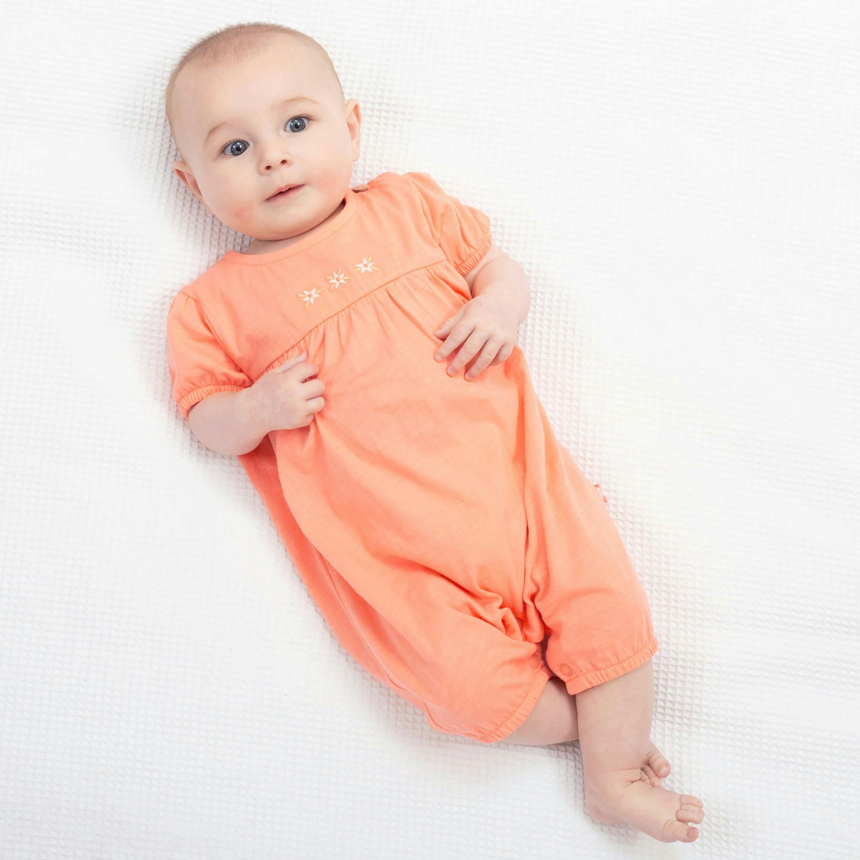 Baby Organic Peach Blossom Romper , view 2 of 3