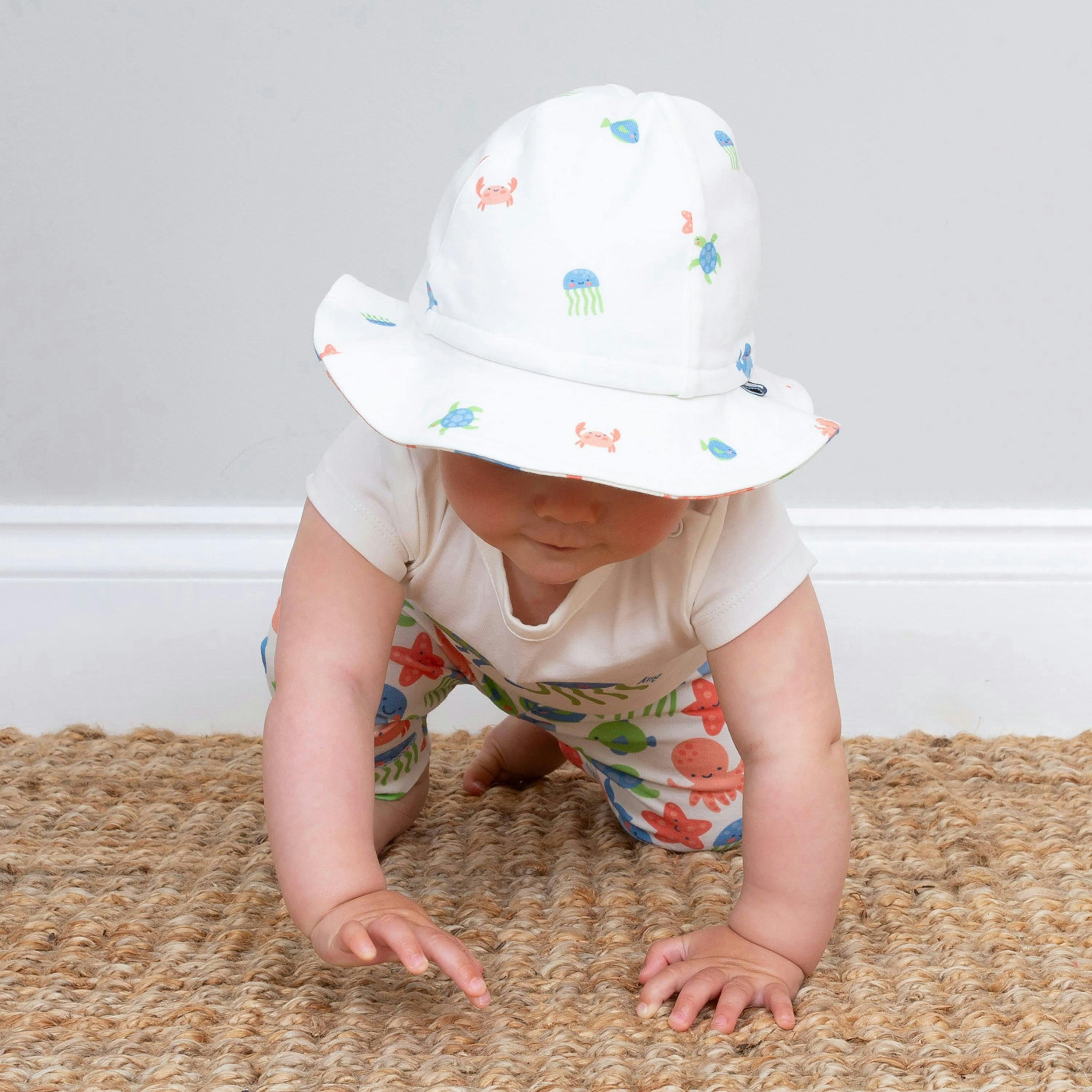 Baby Organic Under The Sea Sun Hat , view 3 of 4