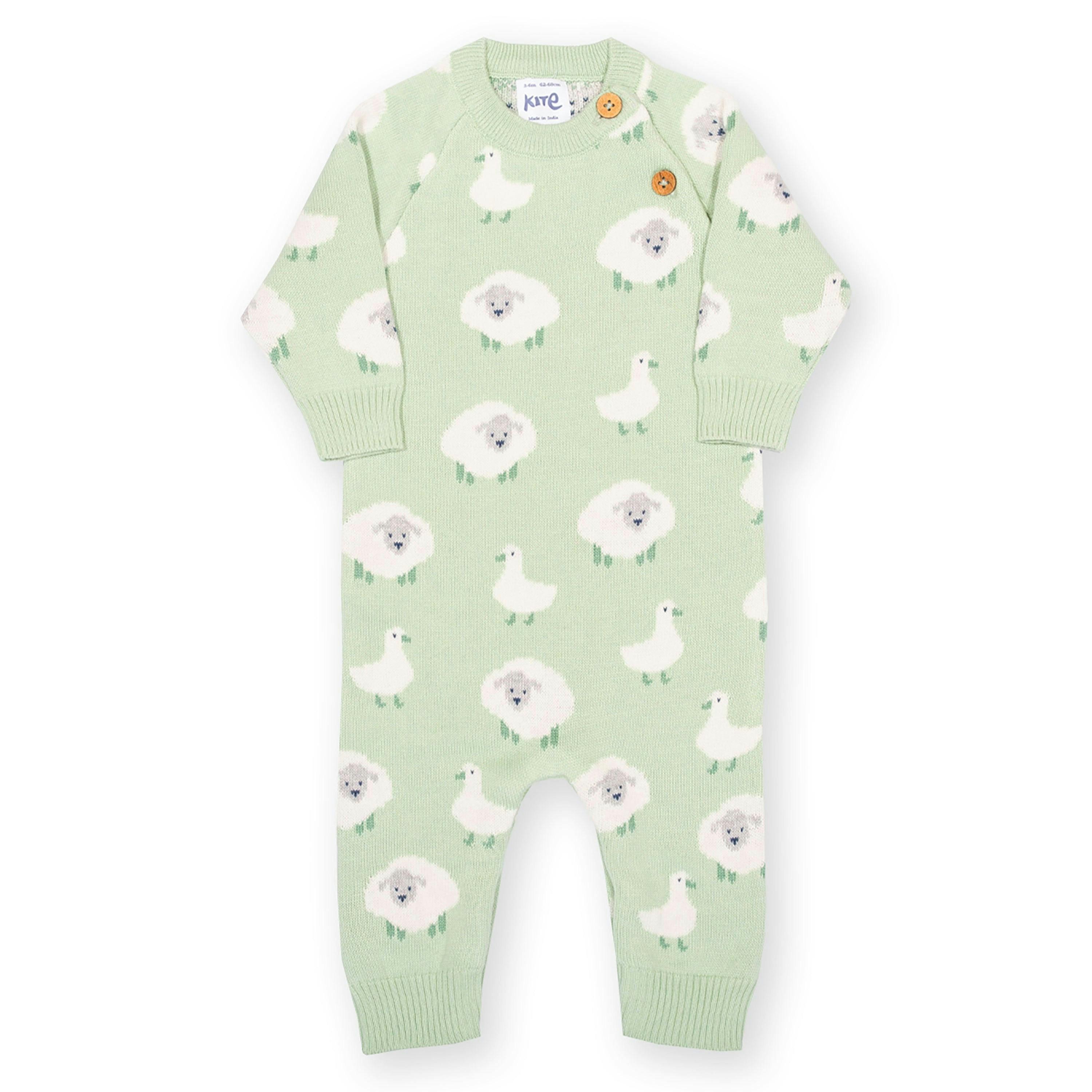 Baby Baa Baa Quack Organic Knit Romper , view 1 of 3