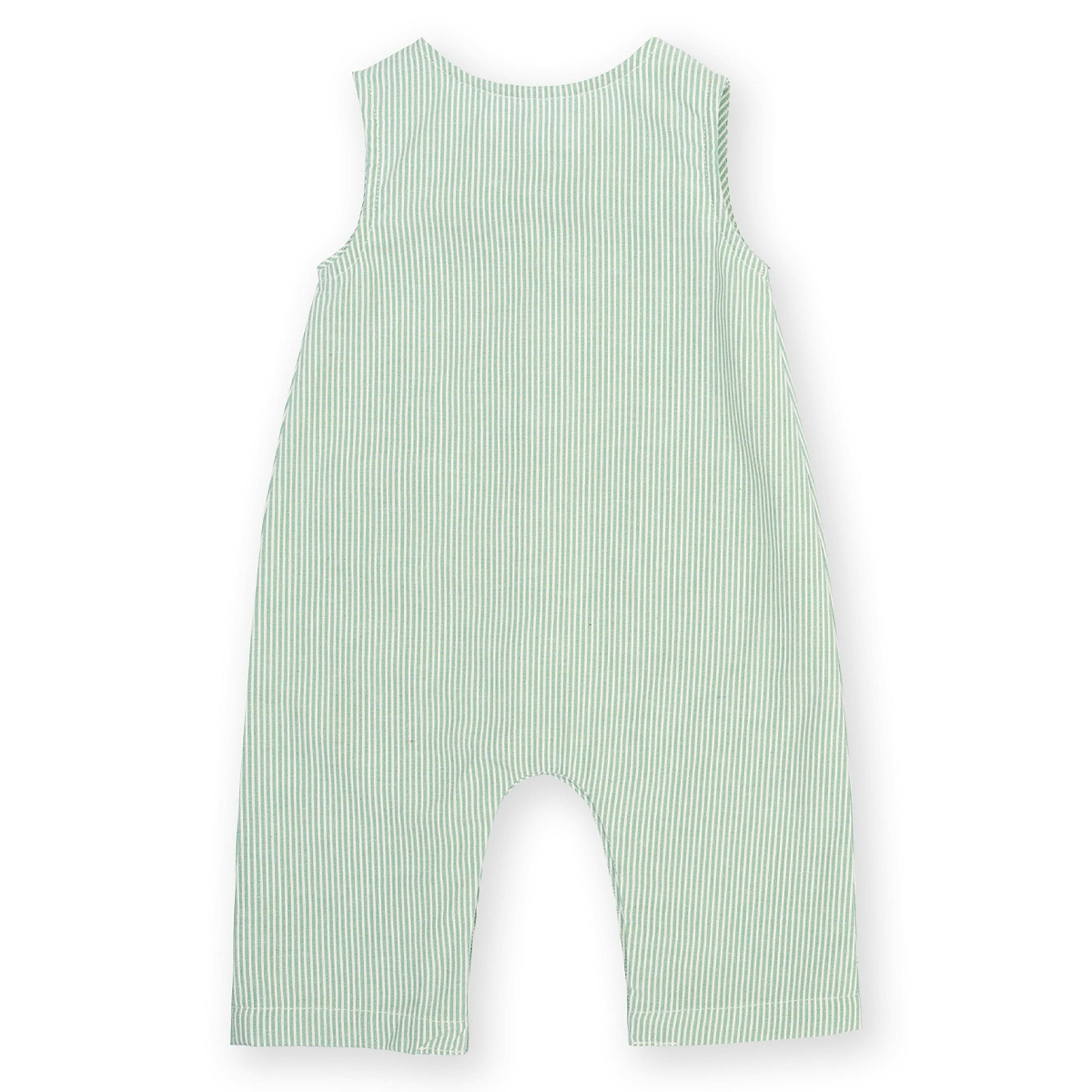 Baby Organic Ticking Dungarees , view 3 of 3