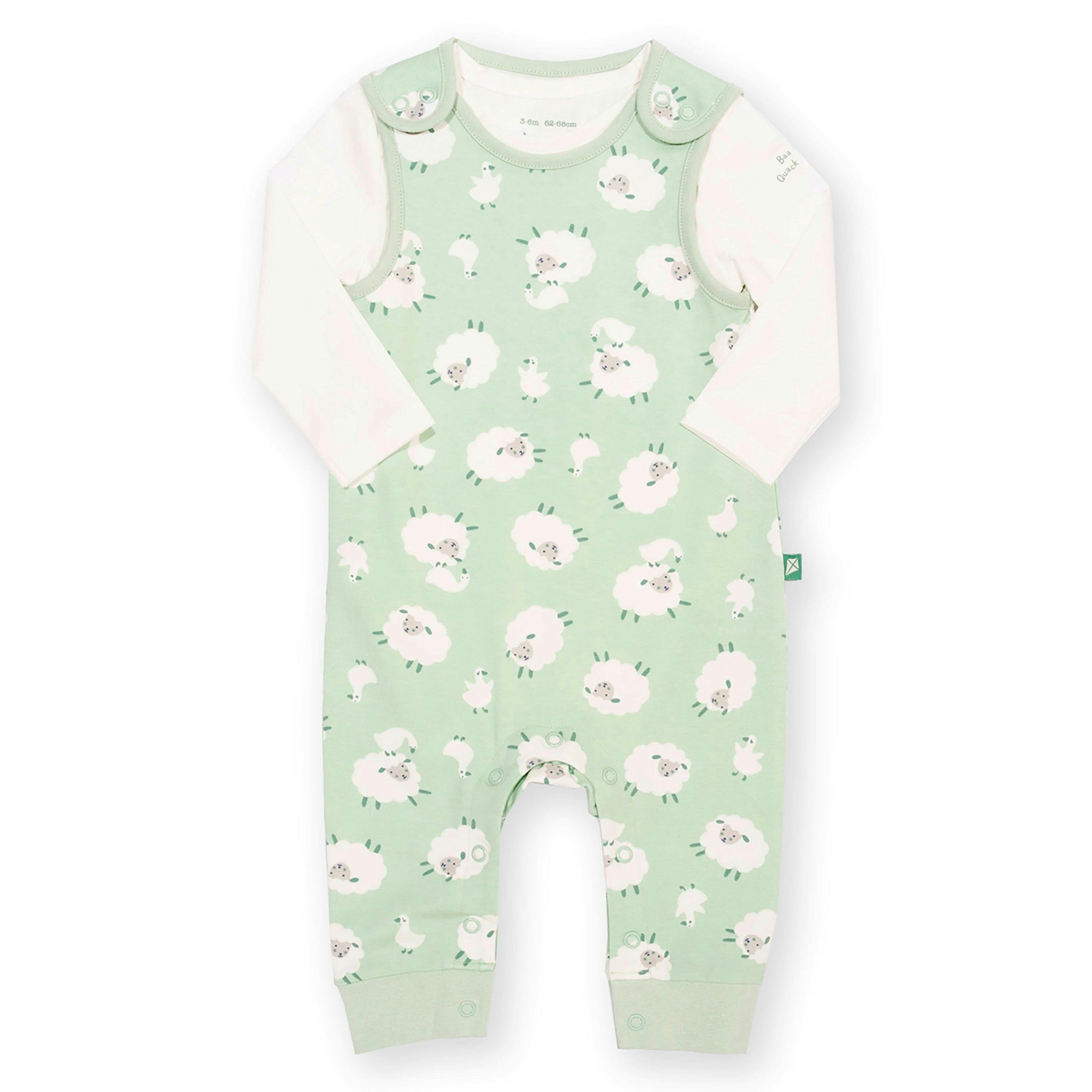 Baby Baa Baa Quack Organic Dungaree Set , view 1 of 3