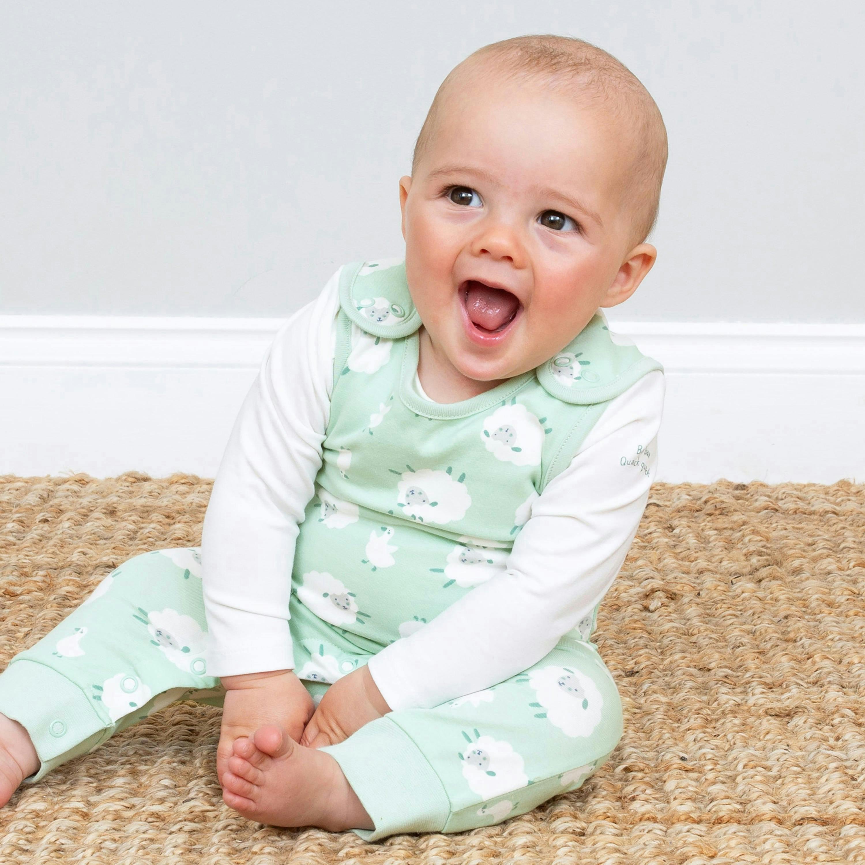Baby Organic Baa Baa Quack Dungaree Set , view 2 of 5