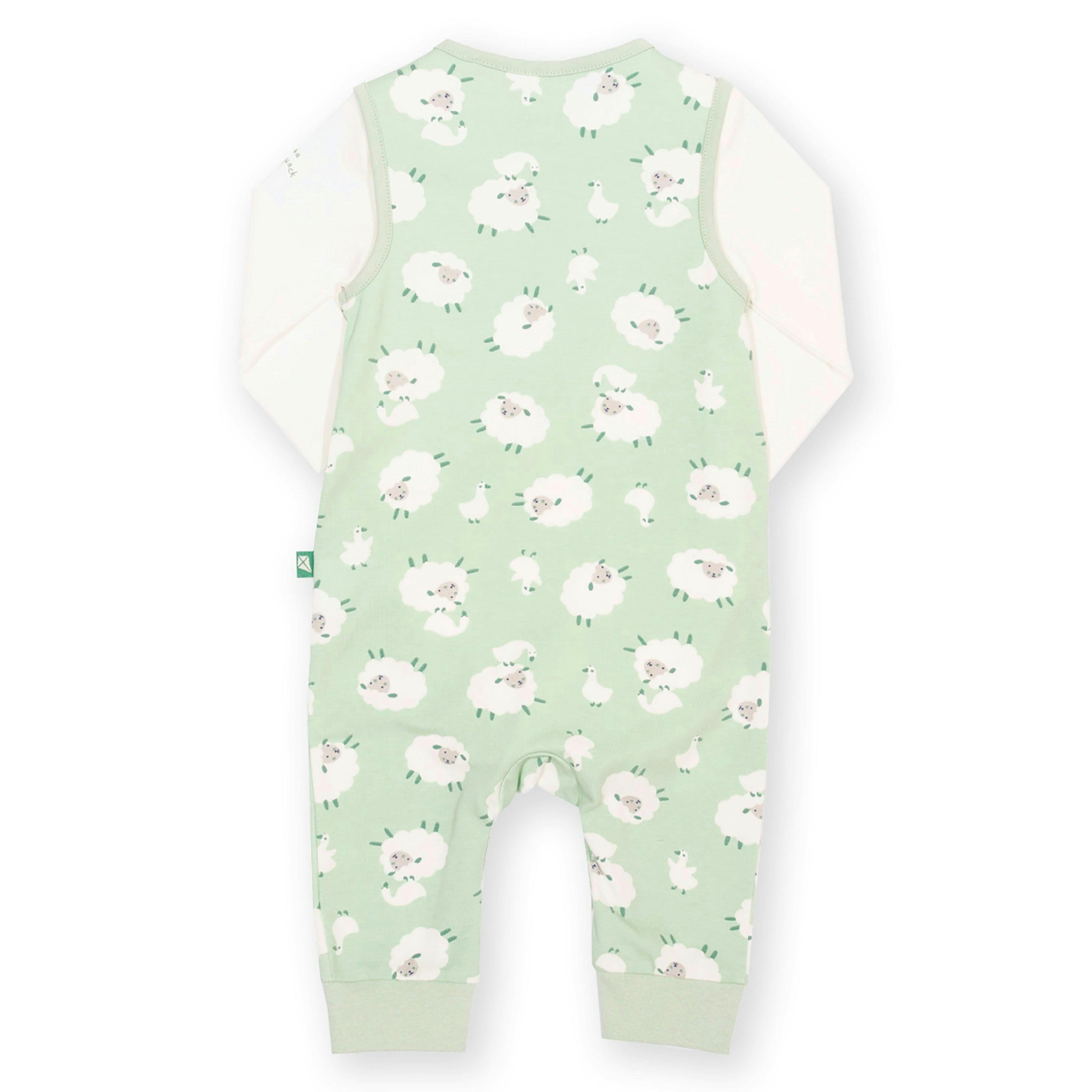 Baby Organic Baa Baa Quack Dungaree Set , view 4 of 5