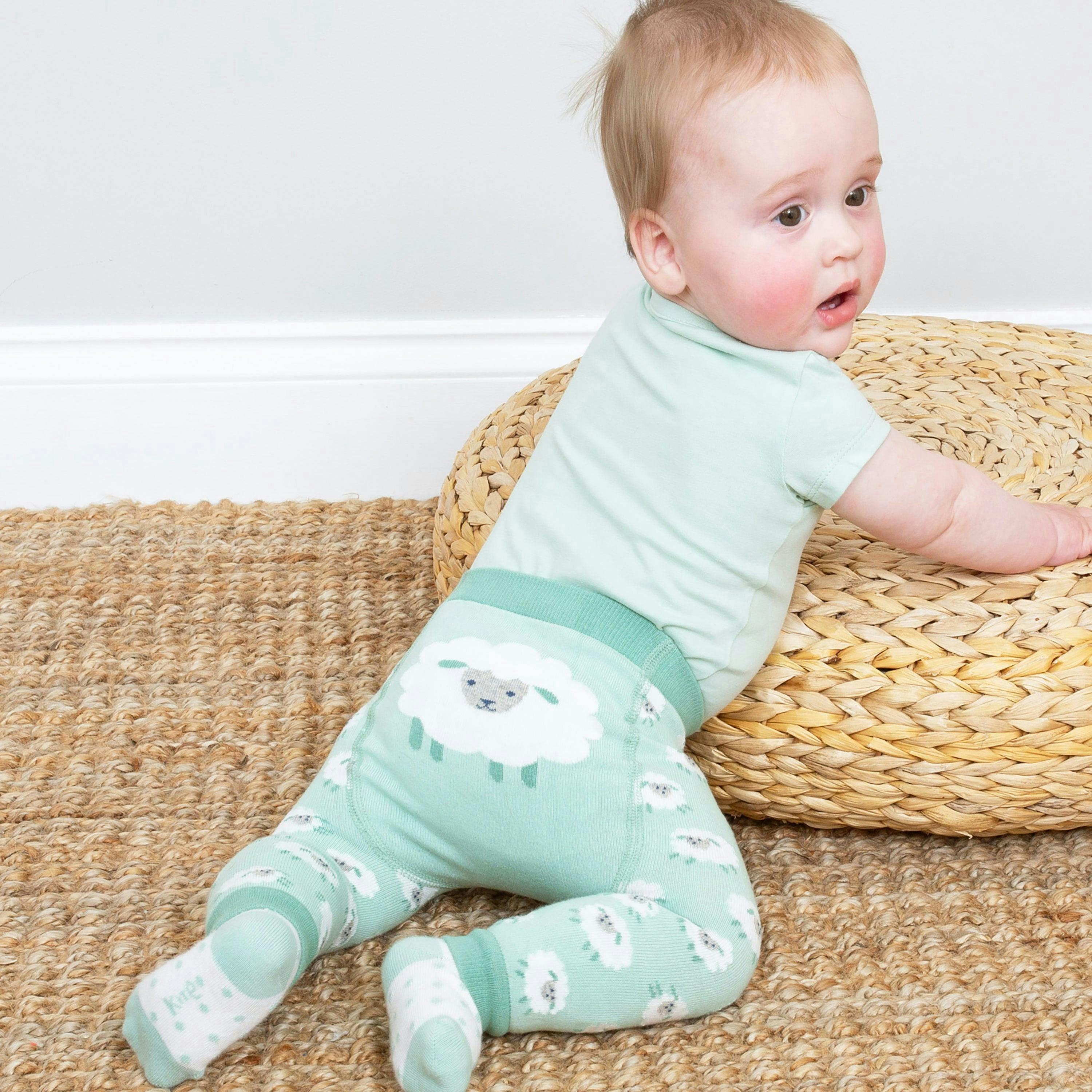 Baby Organic Baa Baa Knit Leggings , view 3 of 4