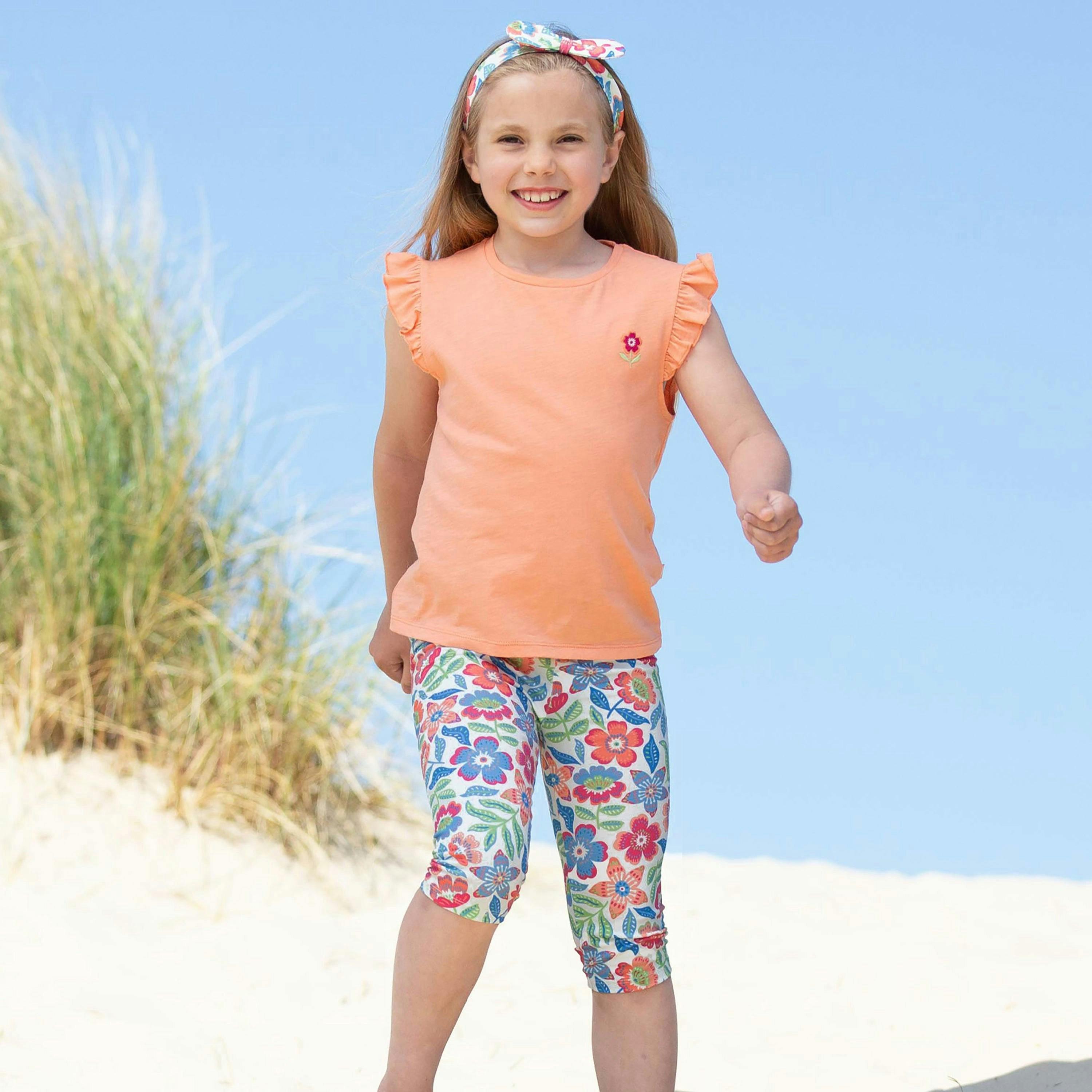 Kids Organic Frill T-Shirt , view 4 of 5