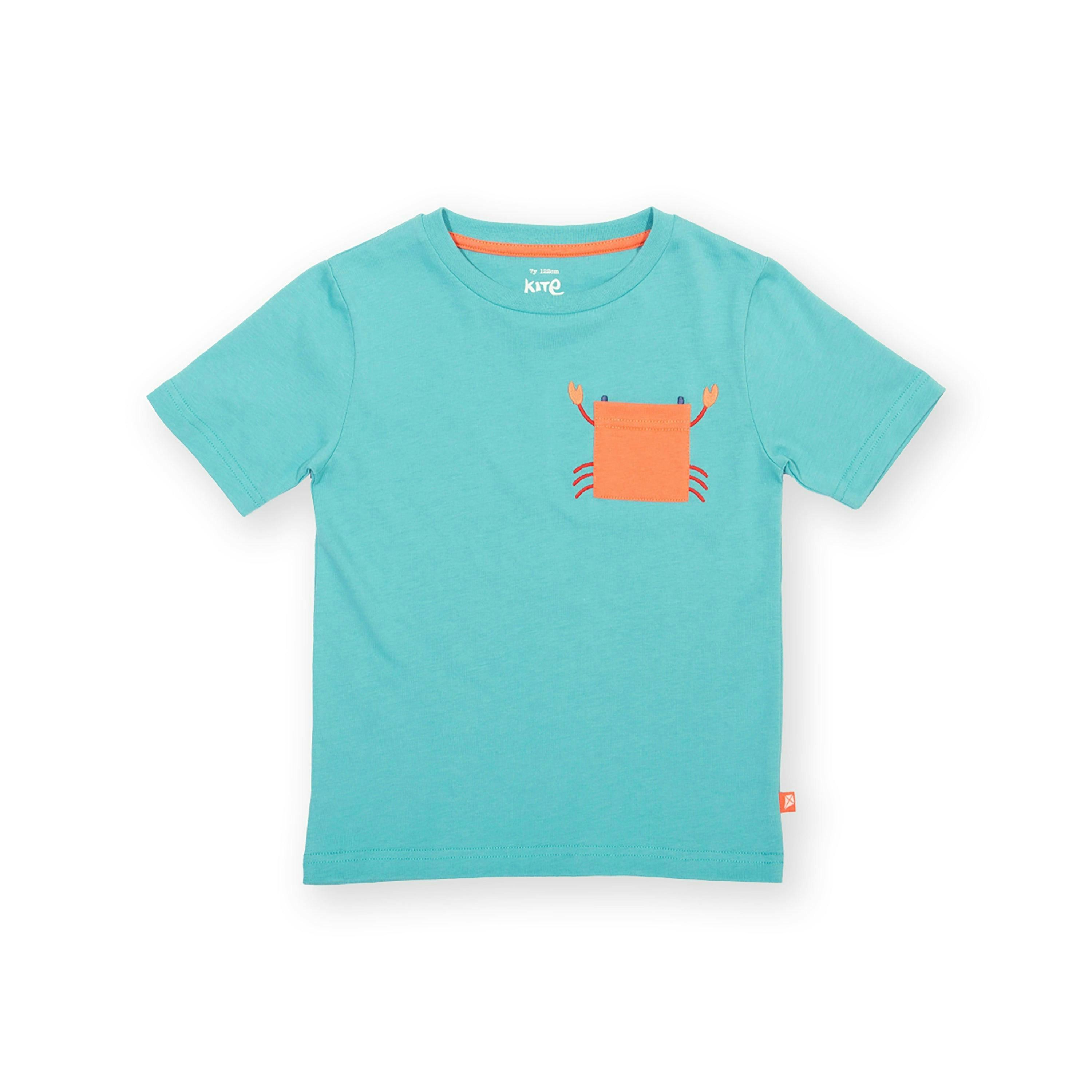 Kids Funky Crab Organic T-Shirt , view 1 of 3