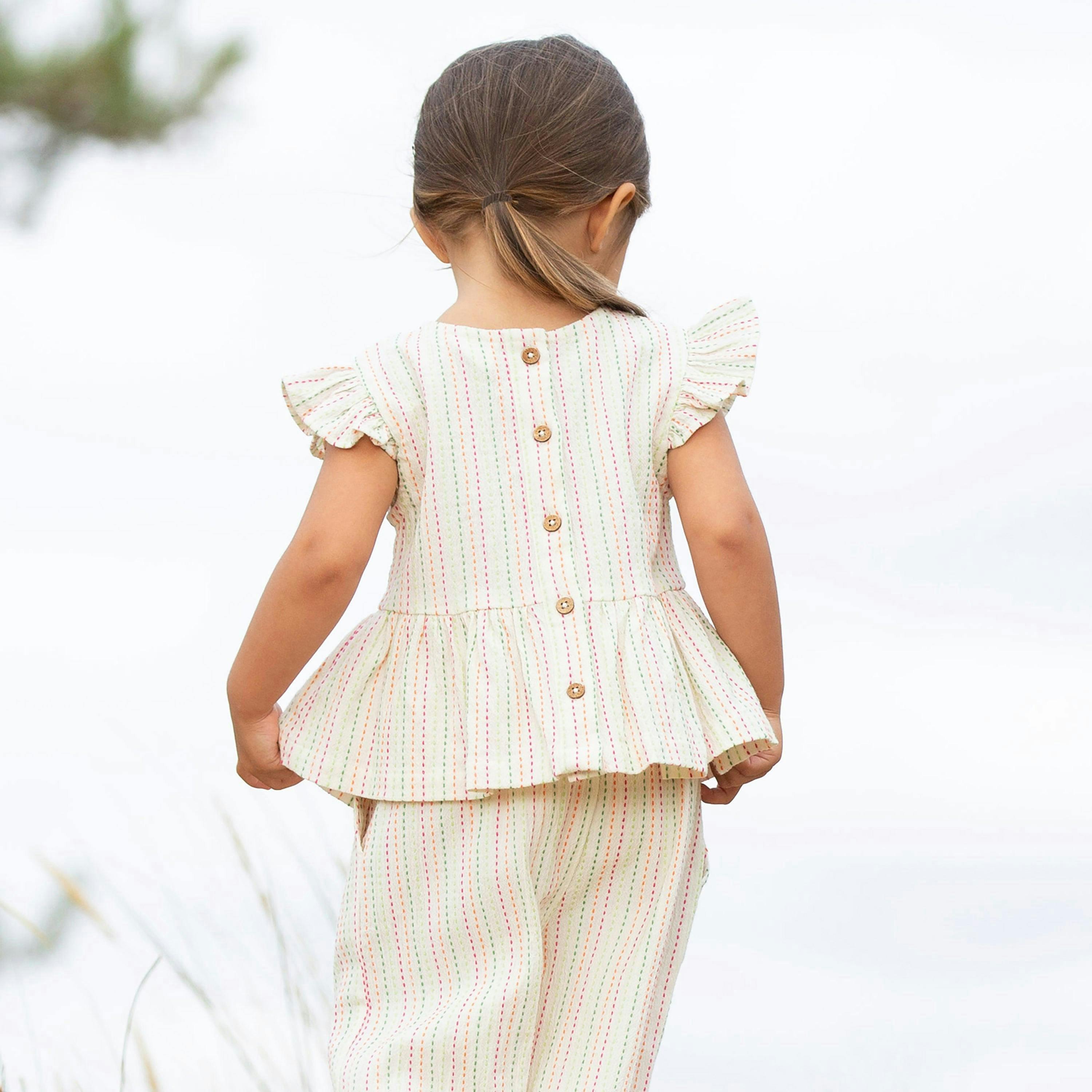 Kids Organic Special Stripe Blouse , view 4 of 5
